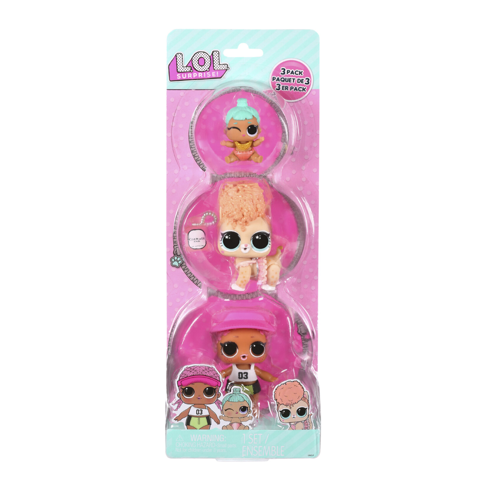 Lol 3'lü Bebek Lil Sister Evcil Hayvan Seti Spike - Görsel 3