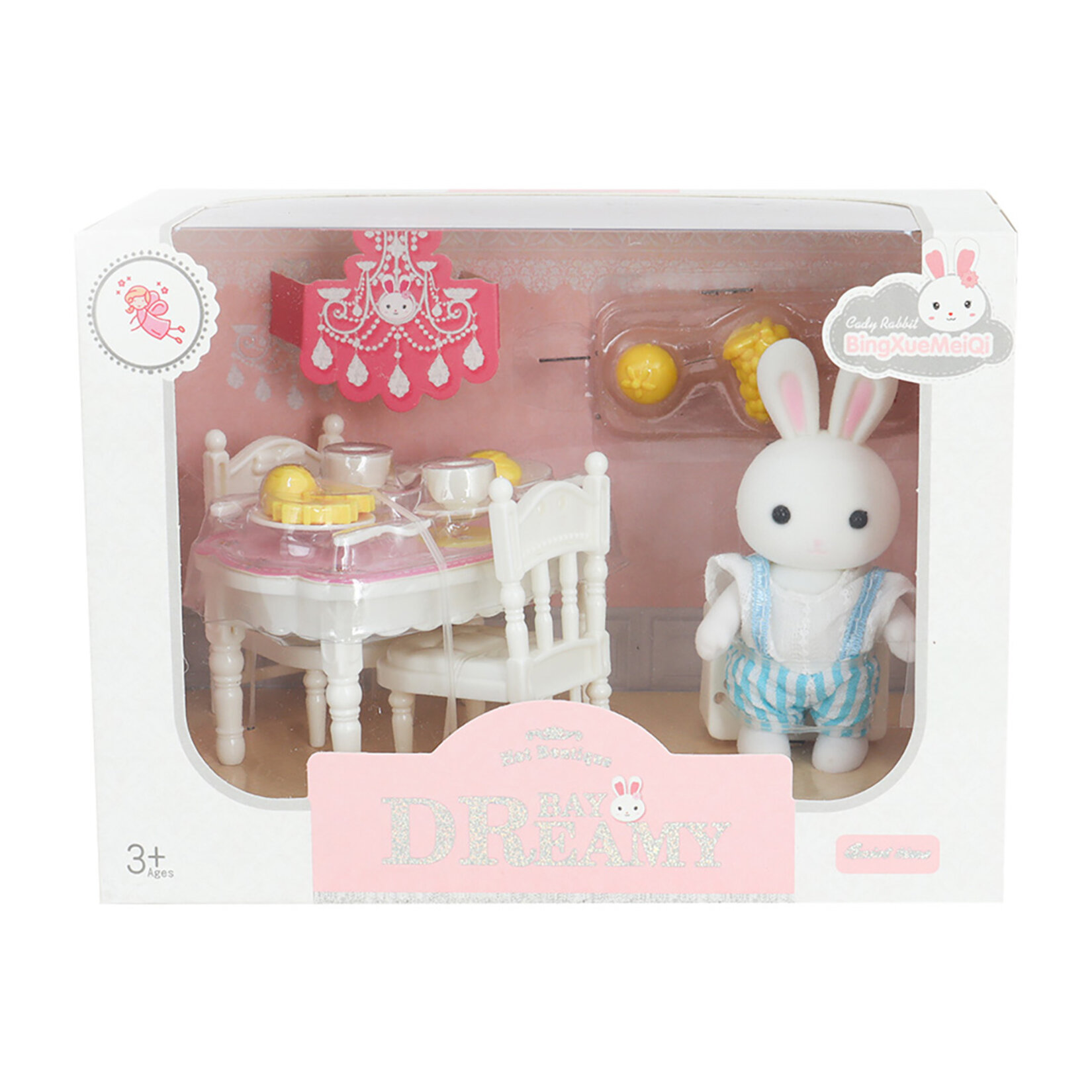 Mega Bay Dreamy Mini Tavşan - Aksesuarlı Yemek Masası