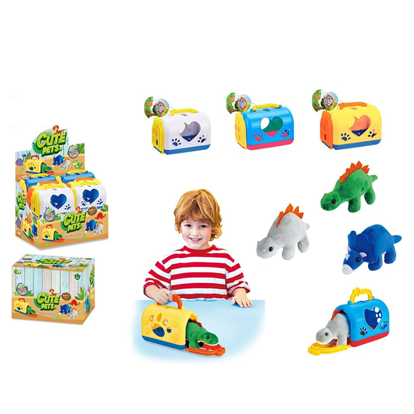 Mega Oyuncak Cute Pets Kutulu Peluş Dinazor - Görsel 2