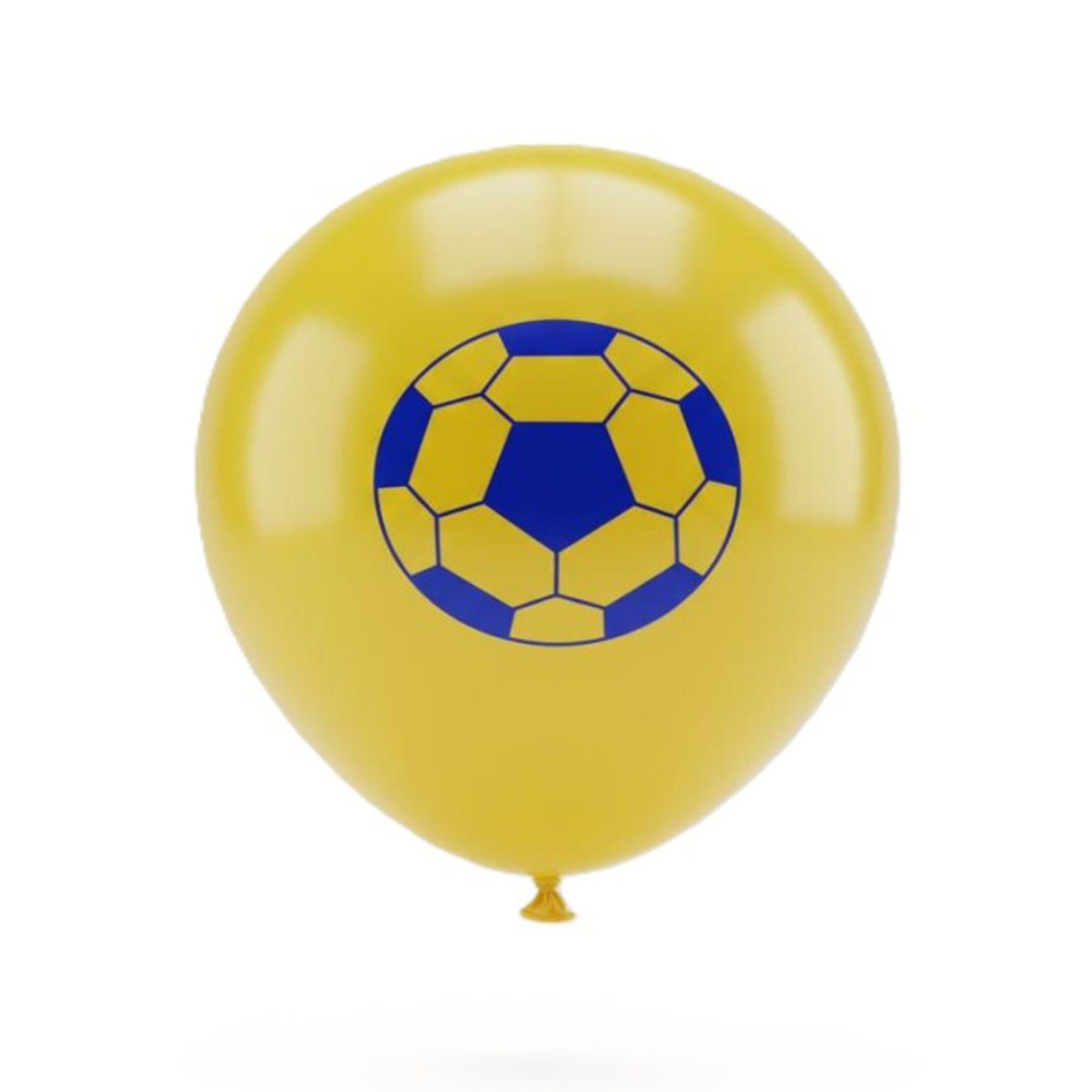 Jojo Balloons 12" Taraftar Sarı Lacivert Baskılı Balon 6'lı - Görsel 1