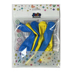 Jojo Balloons 12" Taraftar Sarı Lacivert Baskılı Balon 6'lı - Görsel 2