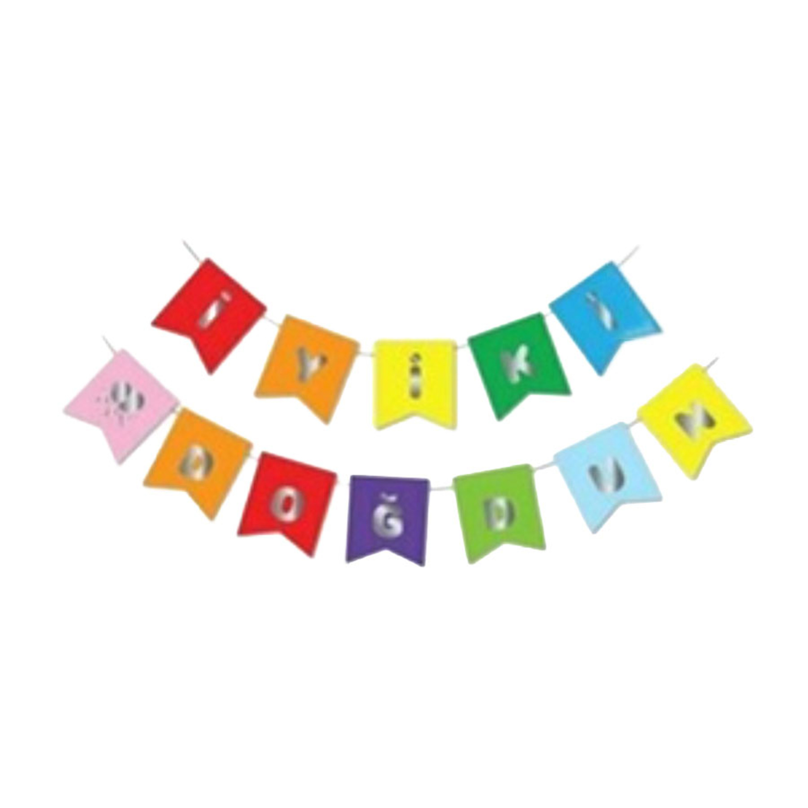 Delux Gökkuşağı Gümüş İyi Ki Doğdun Banner - Görsel 2