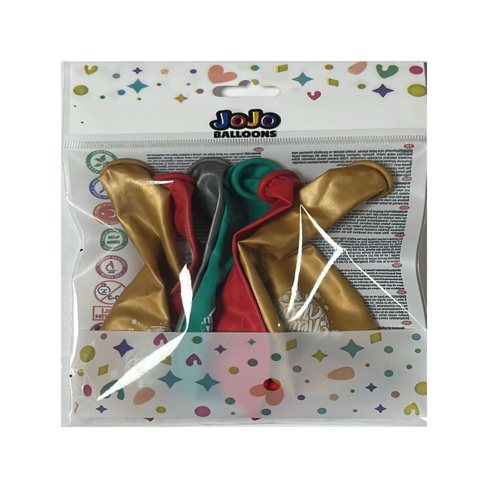Jojo Balloons 12" Happy New Year Baskılı Balon 6'lı - Görsel 2