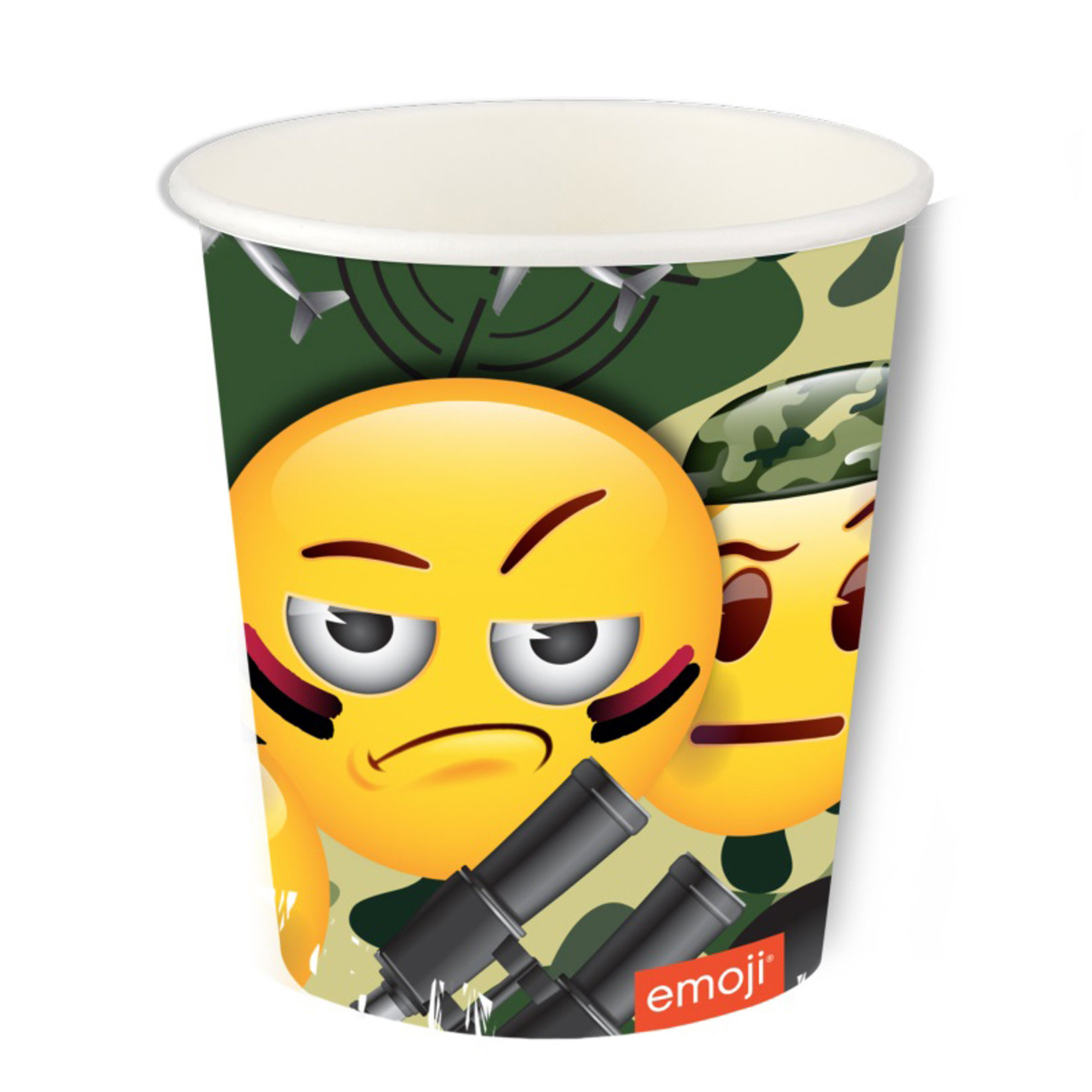 Roll-up Karton Bardak Emojı Kamuflaj 8'li