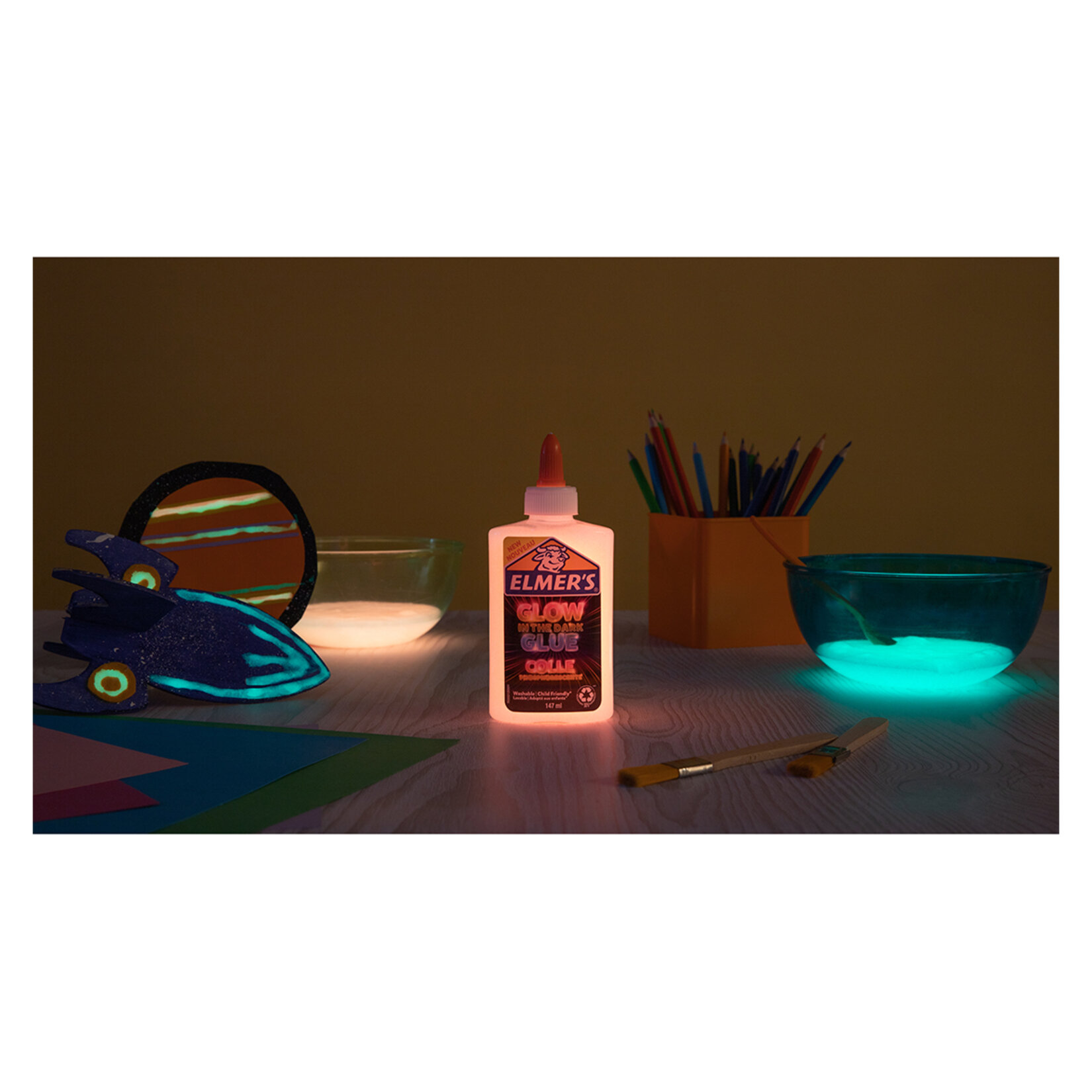 ELMER'S Karanlıkta parlayan yapıştırıcı 147 ml, Pembe - Görsel 3