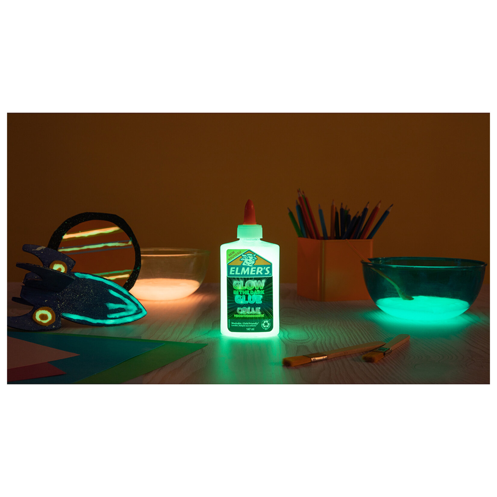 ELMER'S Karanlıkta parlayan yapıştırıcı 147 ml, Doğal beyaz - Görsel 3