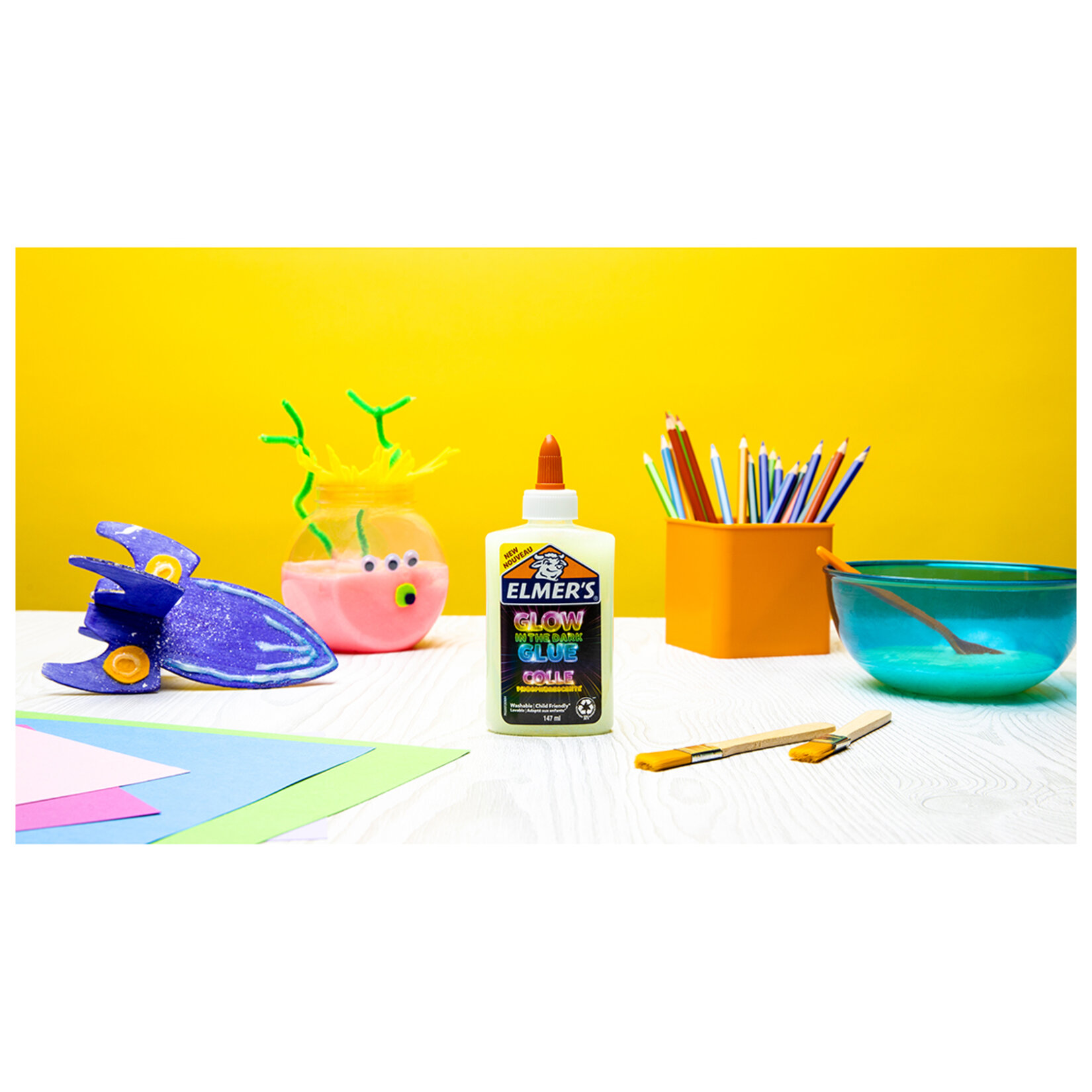 ELMER'S Karanlıkta parlayan yapıştırıcı 147 ml, Doğal beyaz - Görsel 2