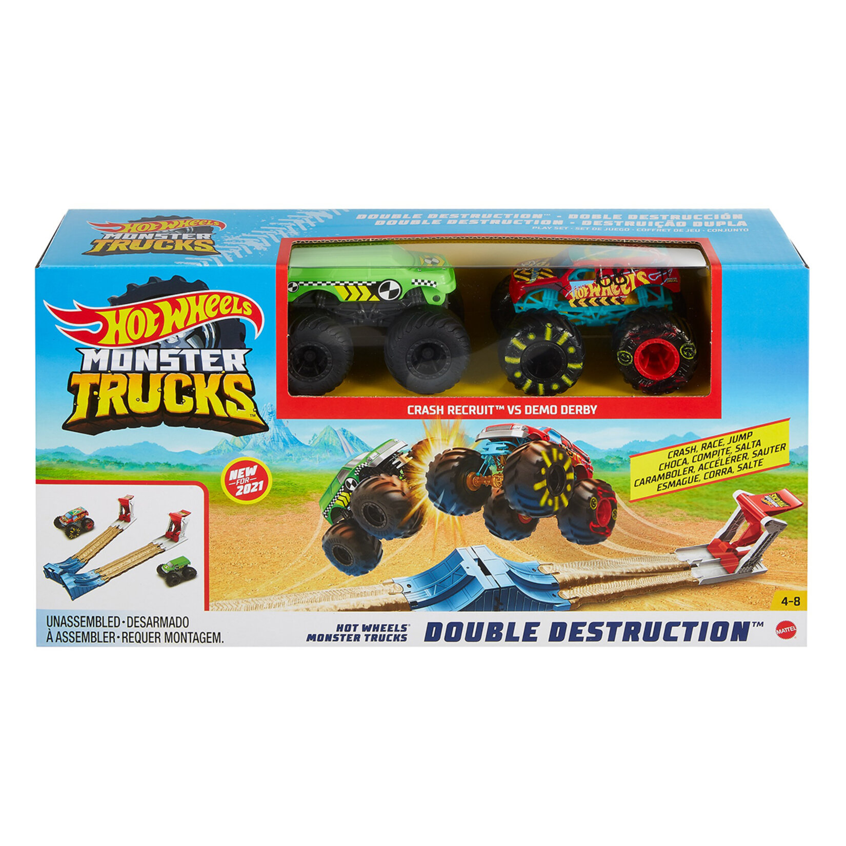 Hot Wheels Monster Trucks Çifte Çarpışma Oyun Seti - Görsel 1
