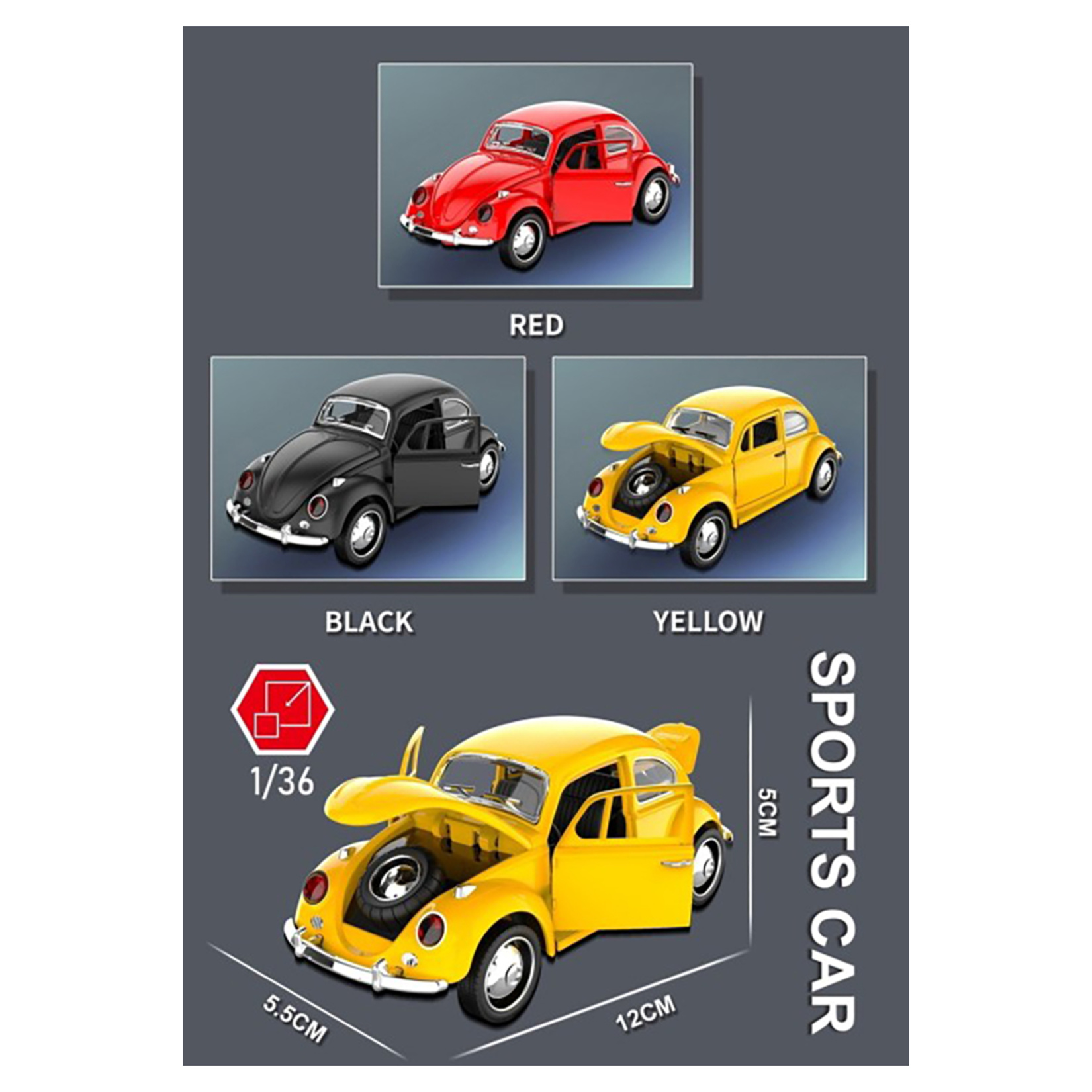 M Toys Çek Bırak Oyuncak Metal Araba 2929-11839 - Görsel 4