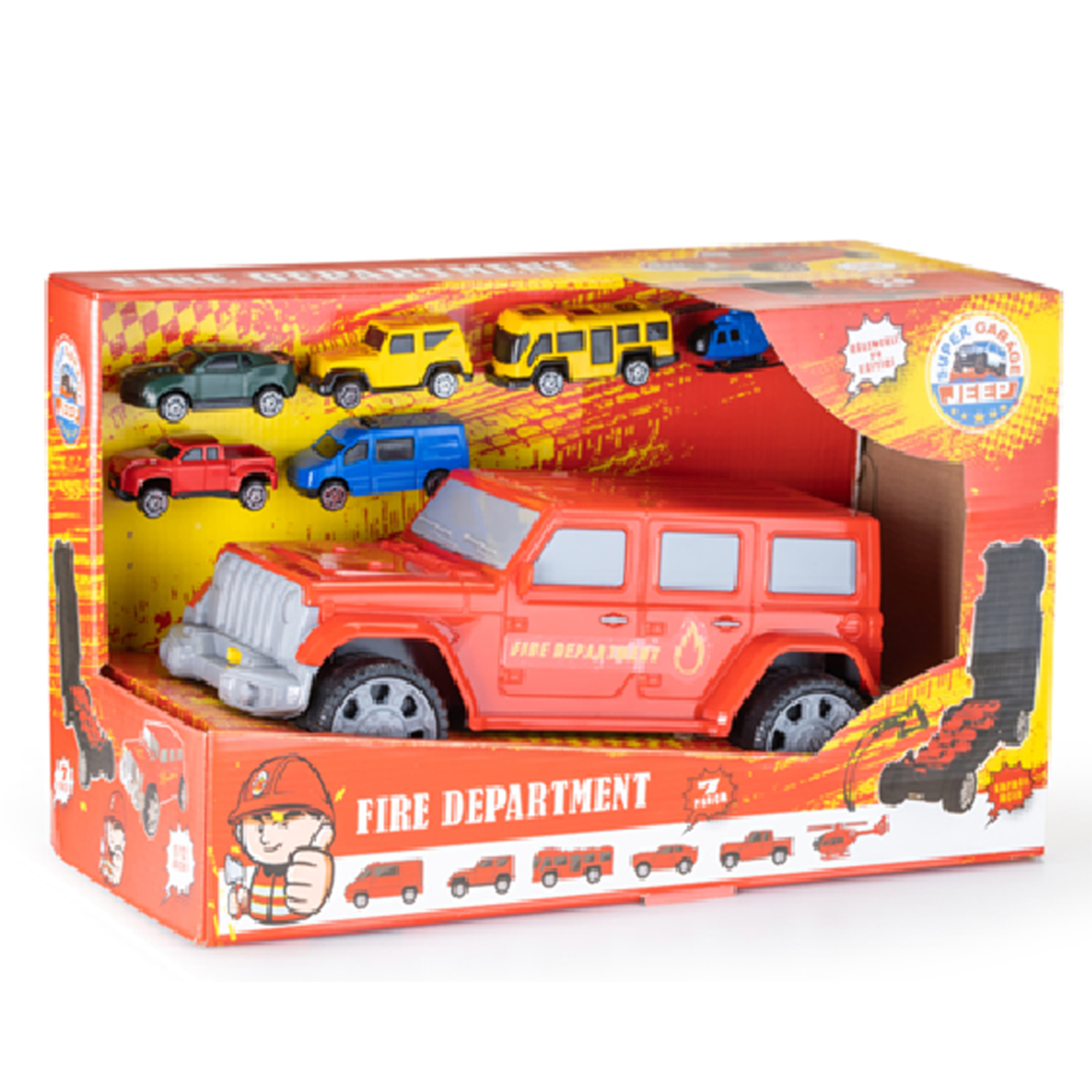 Buzzy jeep アメリカ輸入品 Erdem Toys Super Garage Jeep +6 Araba - Migros