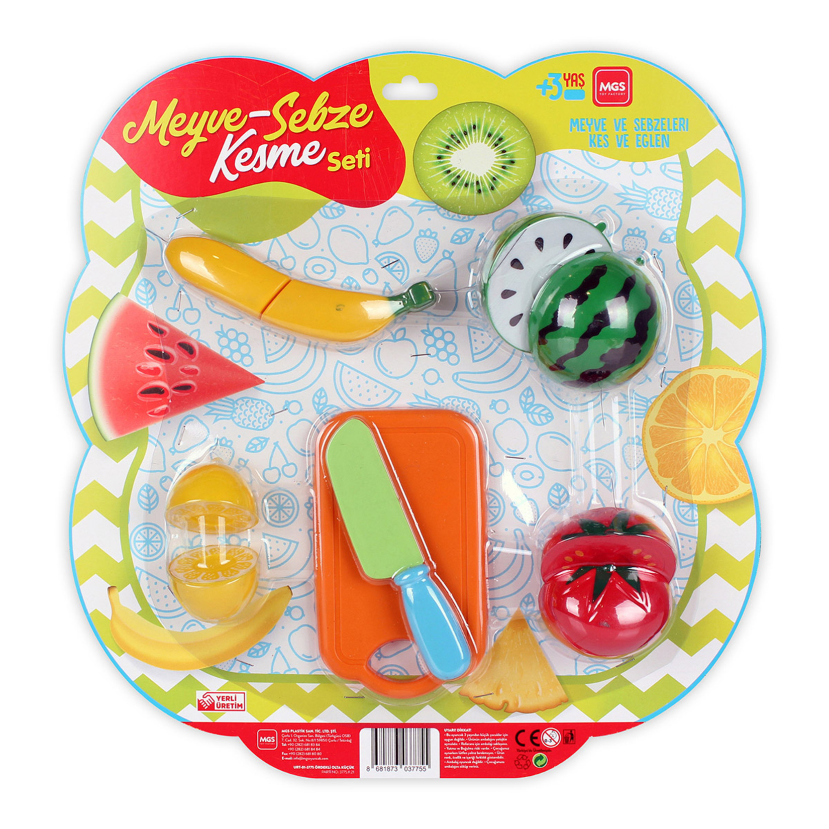 Mgs Toy Factory Meyve Sebze Kesme Kartela - Görsel 1