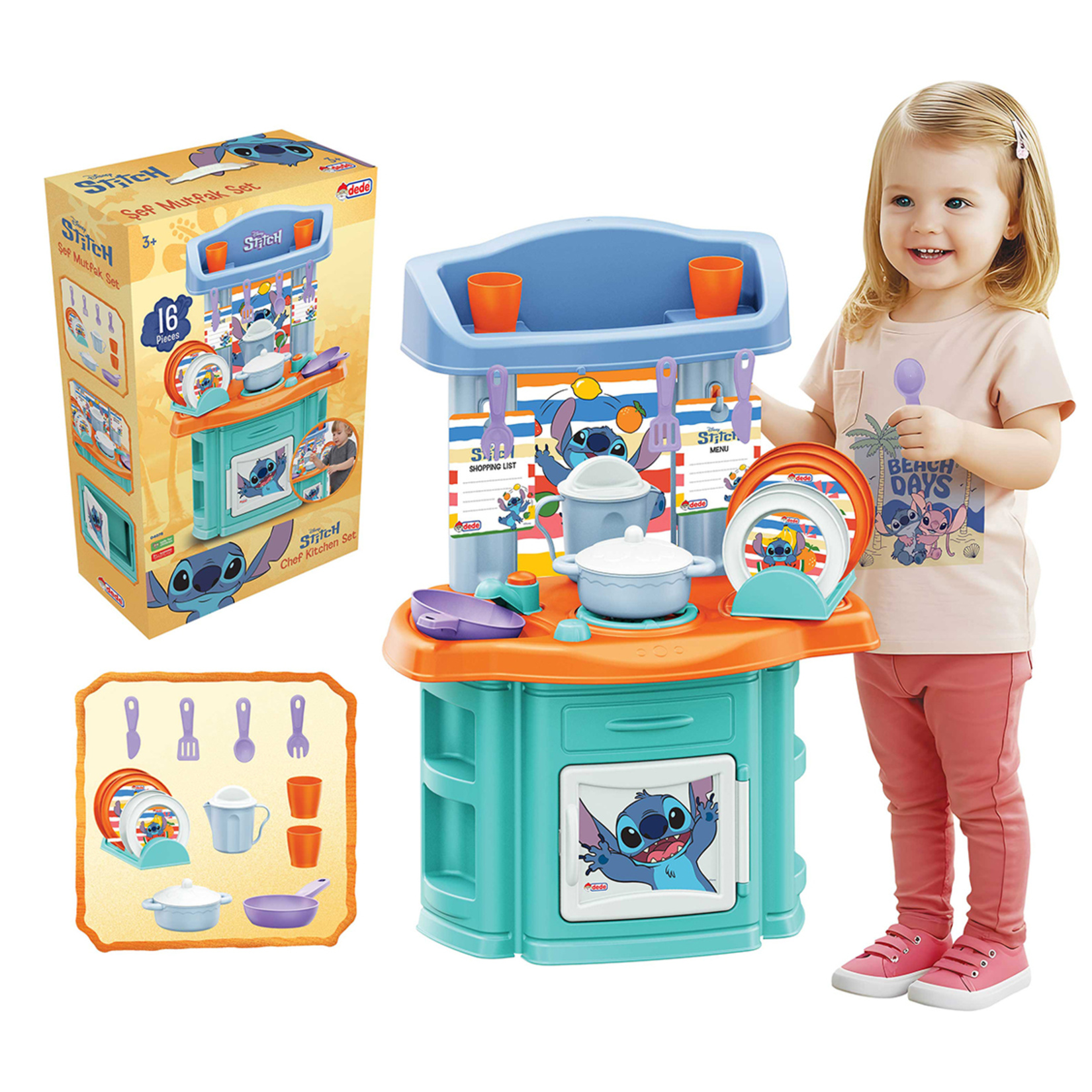 Dede Oyuncak Stitch Şef Mutfak Set - Görsel 2