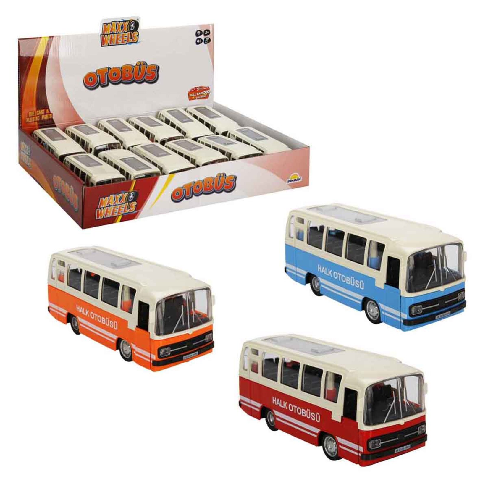 Sunman Açık Halk Otobüsü 15 Cm Ses / Işık