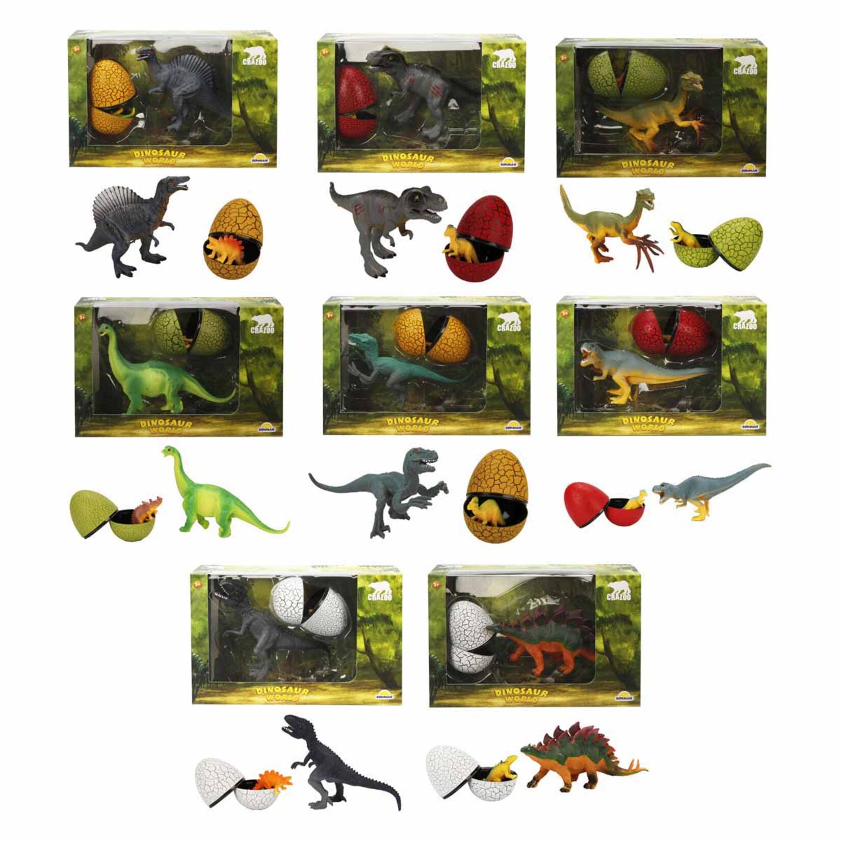 Sunman Figür Set Dinozor ve Yumurta İçinde Yavru