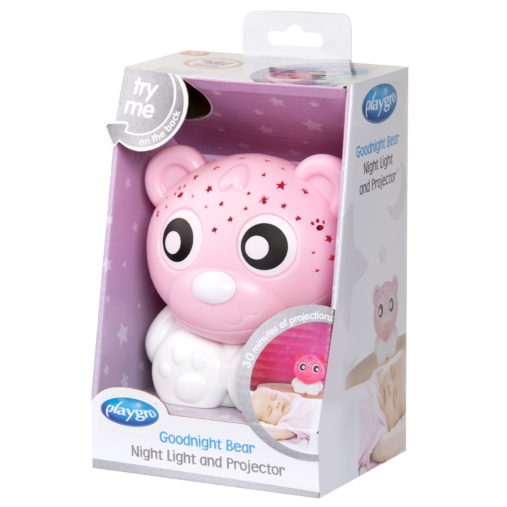 Playgro Sevimli Ayı Projektör Pembe Beyaz - Görsel 2
