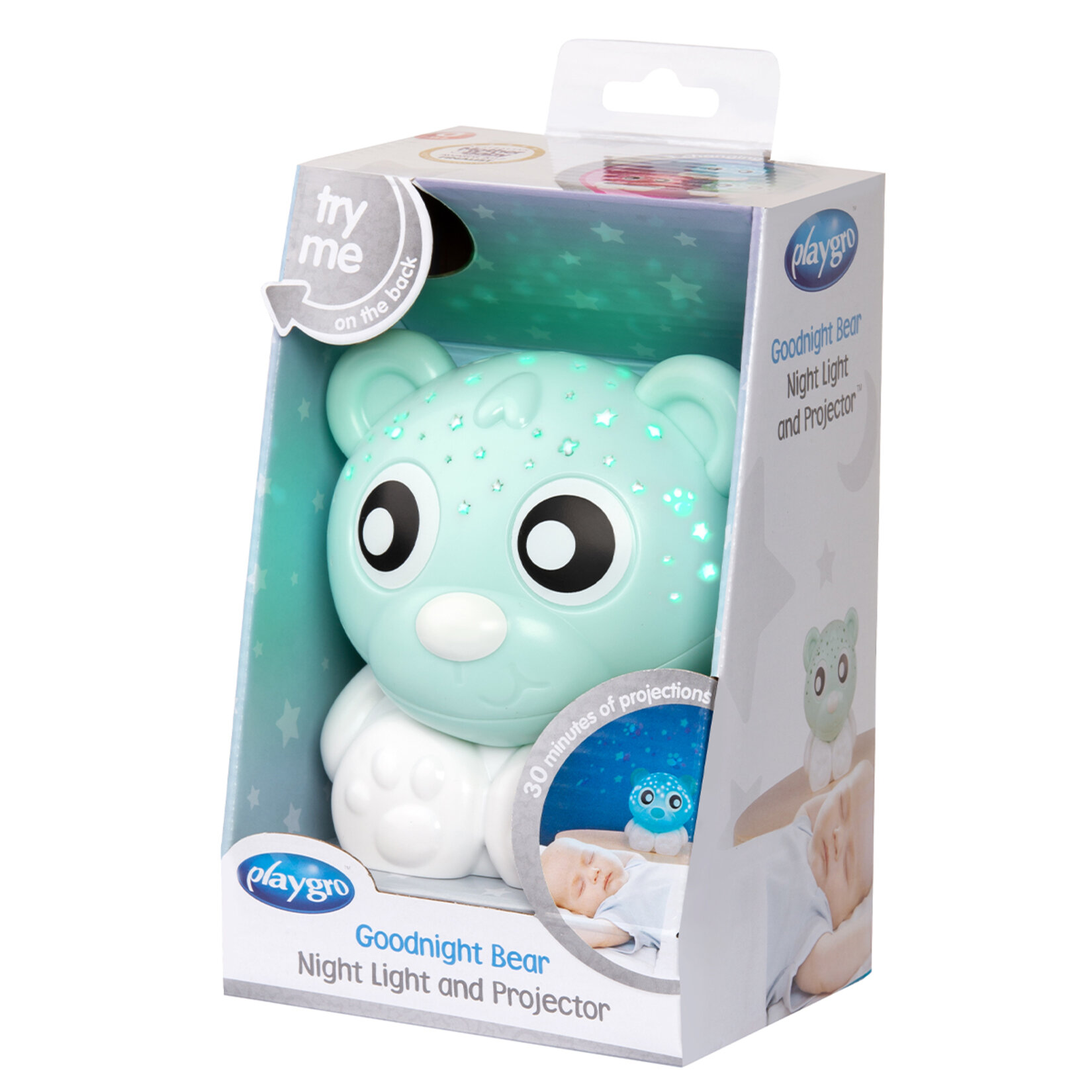 Playgro Sevimli Ayı Projektör Mavi Beyaz - Görsel 3