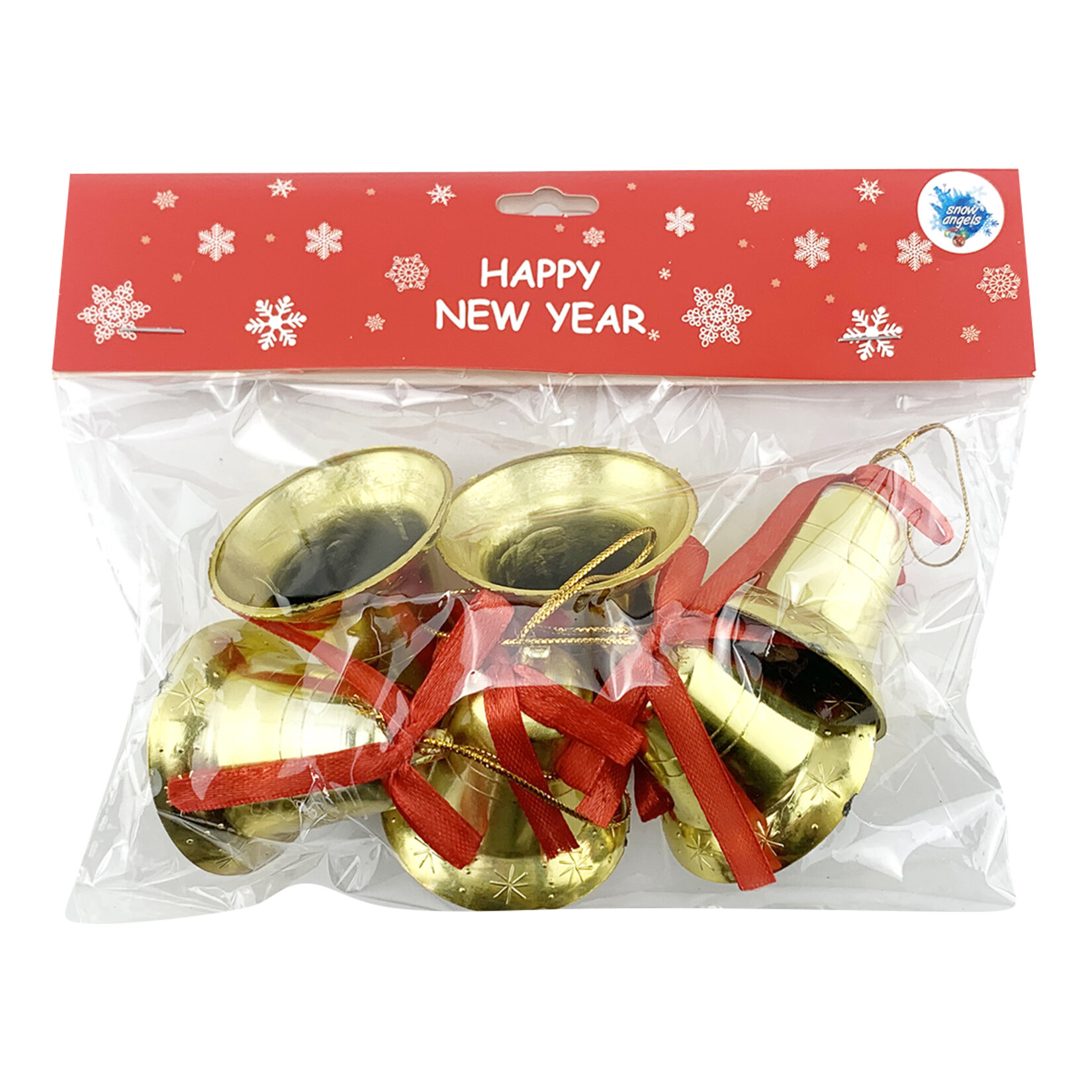 Snow Angels 6'lı Yılbaşı Ağacı Süsü Çan Figürlü