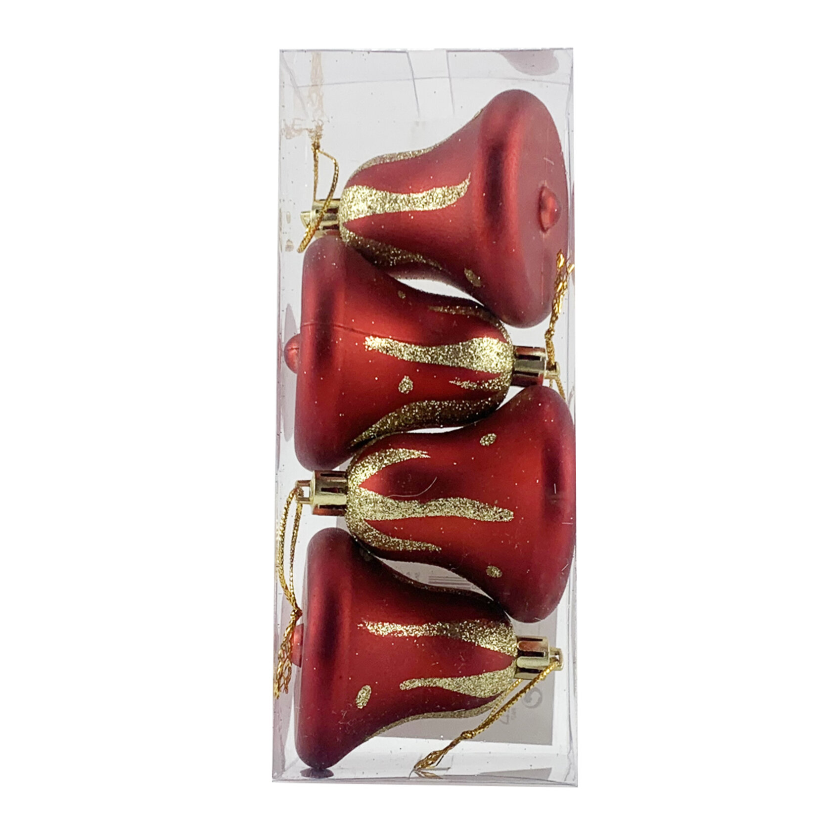 Snow Angels 4'lü Yılbaşı Ağacı Süsü Çan Figürlü