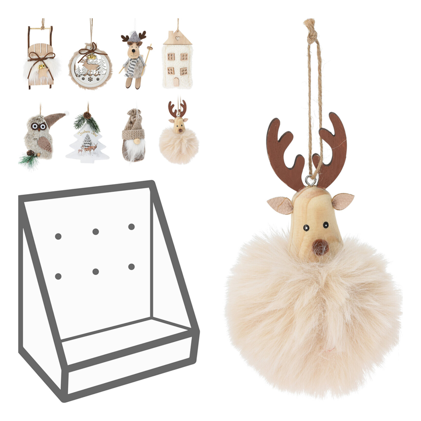 Koopman Noel Askılı Yılbaşı Ağacı Süsü 15Cm - Görsel 2