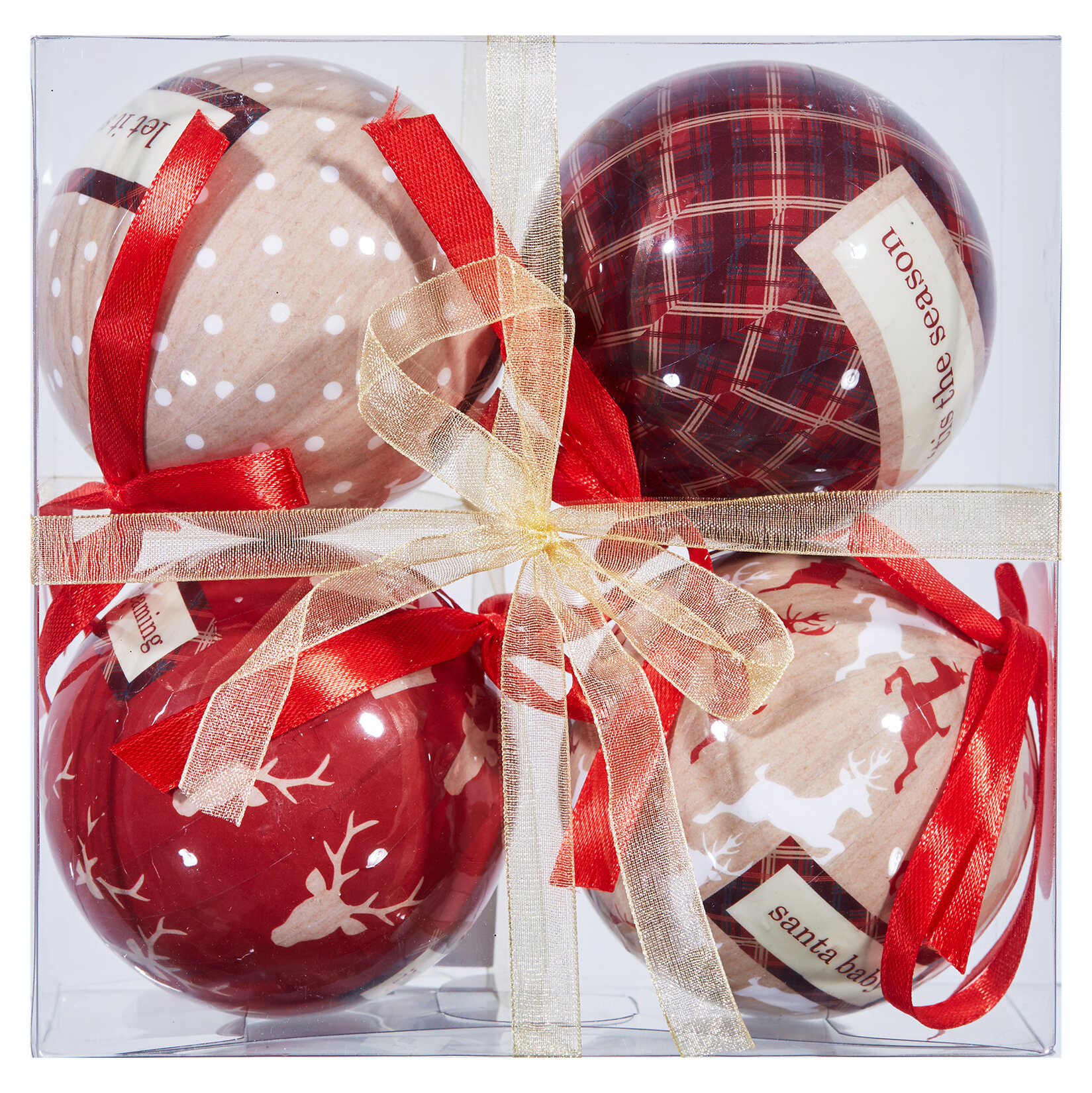 Snow Angels 7.5 Cm 4'lü Yılbaşı Topu