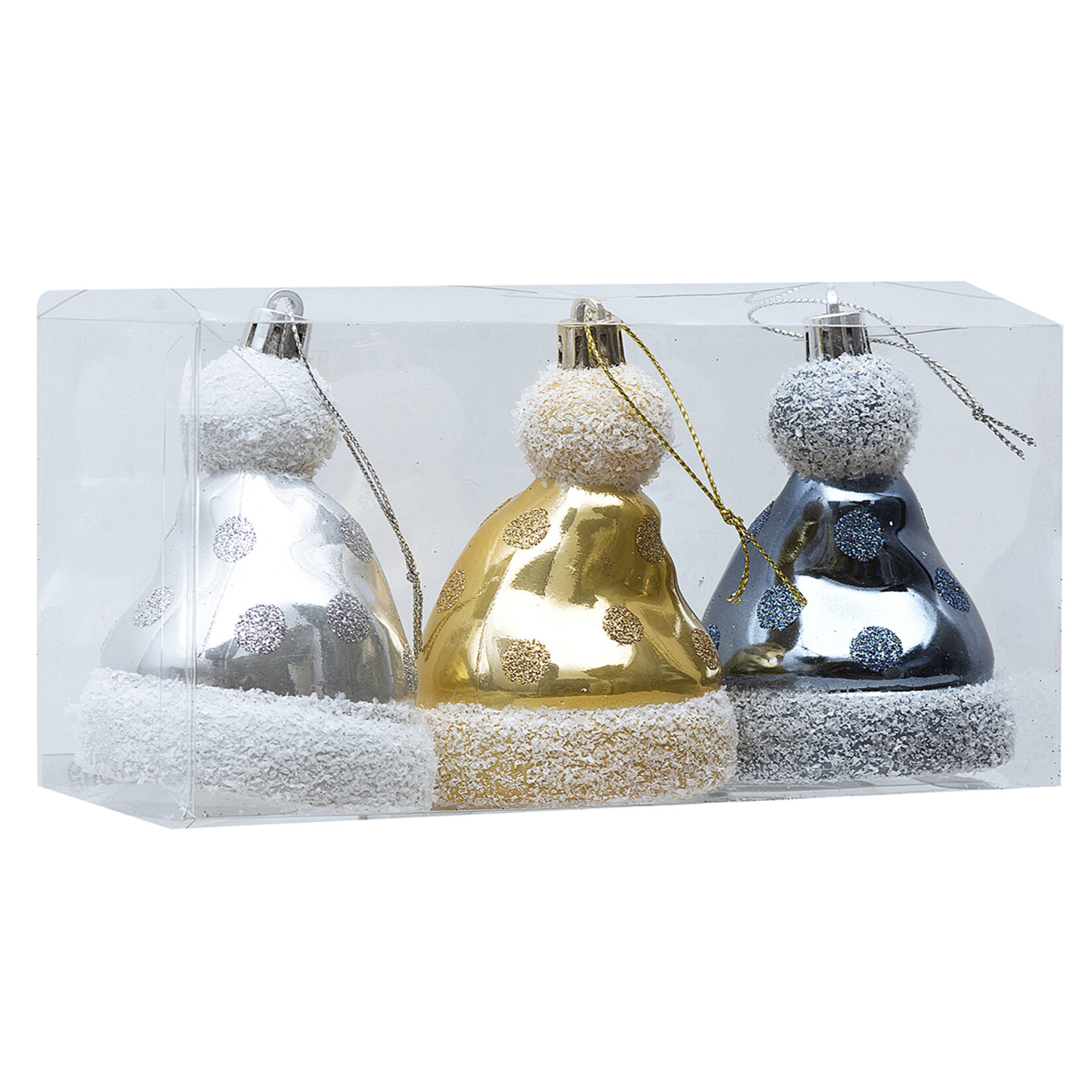 Snow Angels 3'Lü Şapka Figürlü Yılbaşı Süsü