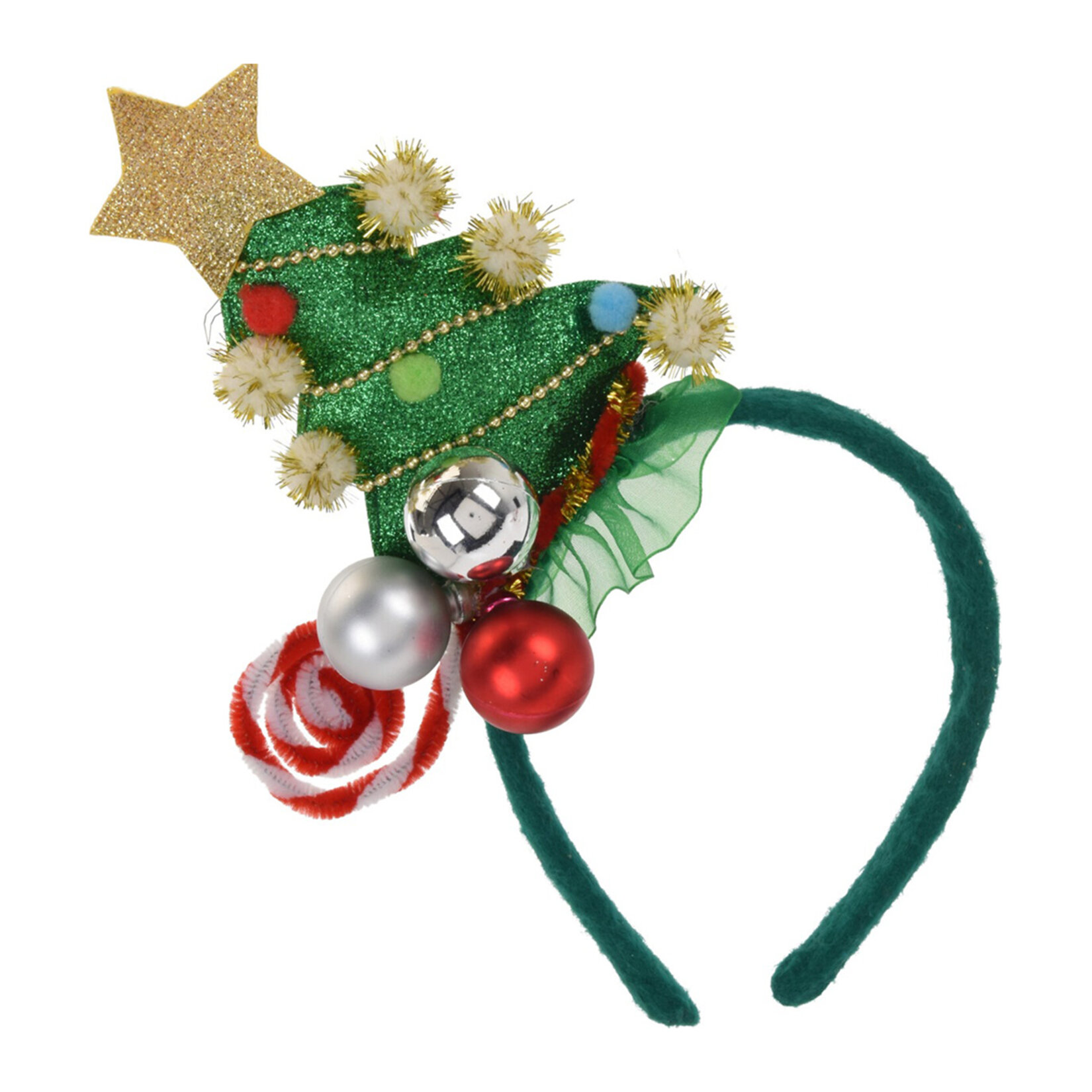 Koopman Yılbaşı Ağacı Temalı Noel Taç 23 Cm - Görsel 1