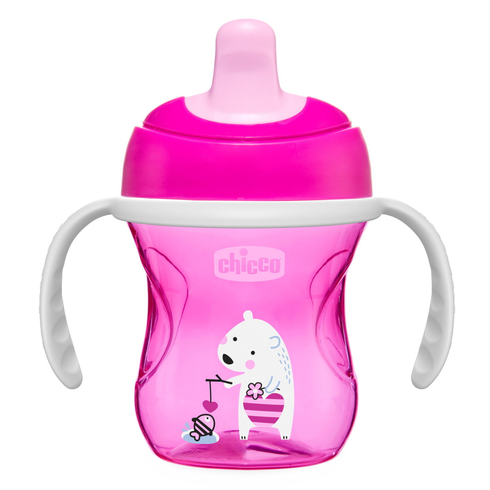 Chicco Yarı Yumuşak Uçlu Bardak 6 Ay+ Pembe - Görsel 1