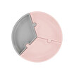 Oioi Vakumlu Mama Tabağı Puzzle Pink / Powder Grey - Görsel 1