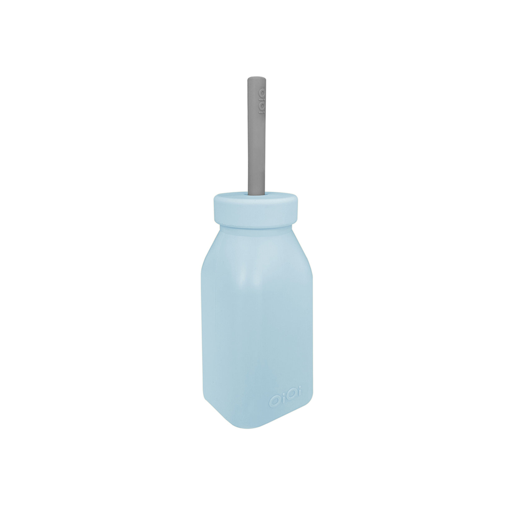 Oioi Şişe + Pipet Mineral Blue / Powder Grey - Görsel 1