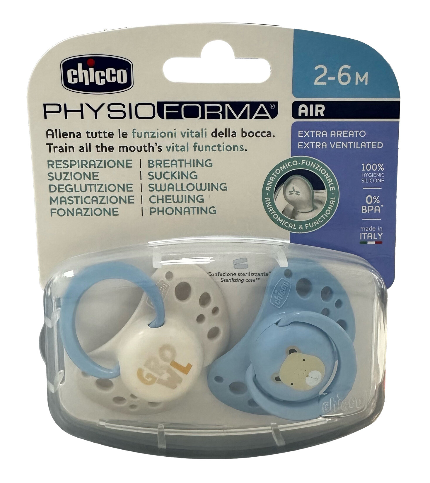 Chicco Physioforma Air Emzik Erkek 0-6 Ay 2'li - Görsel 2
