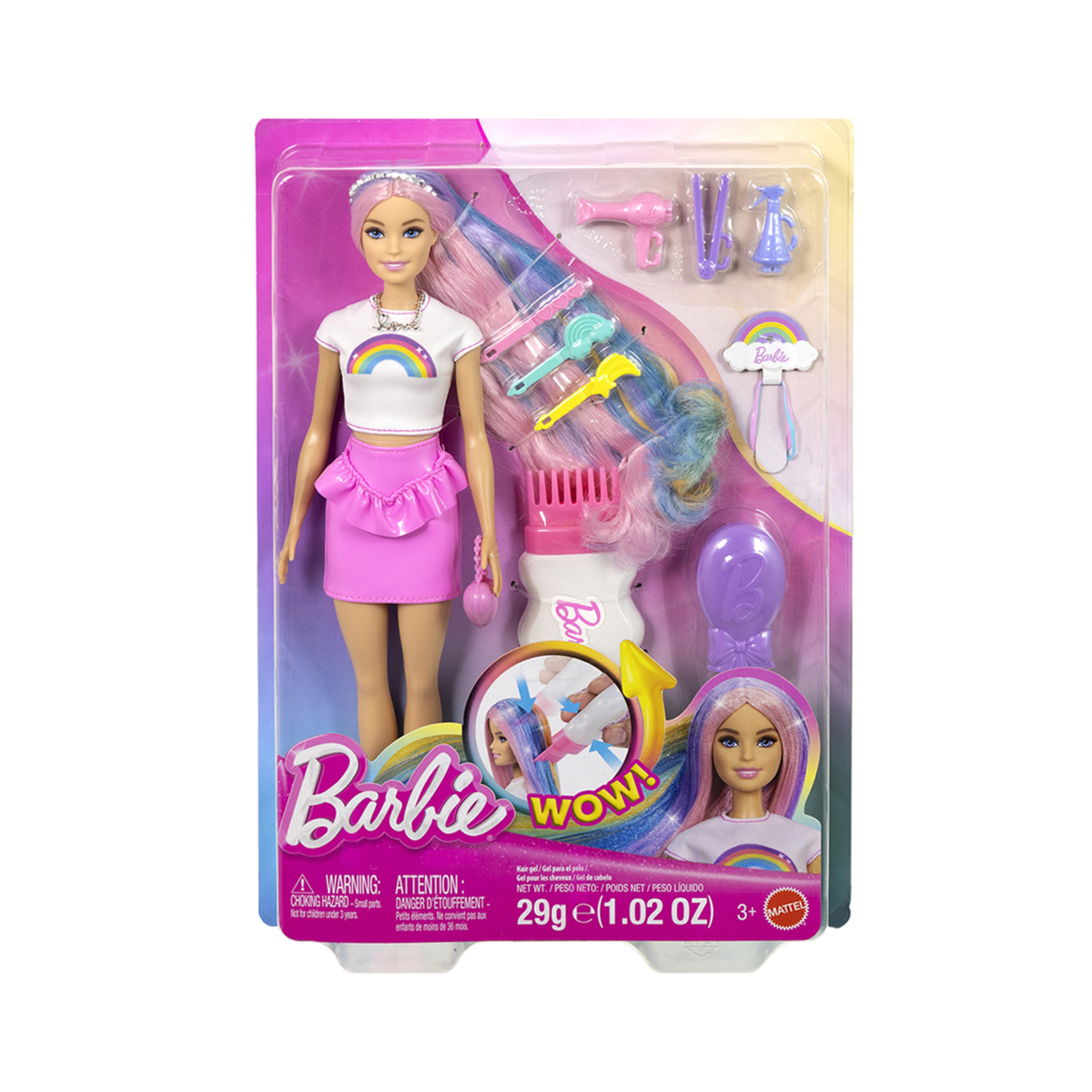 Barbie Gökkuşağı Saçlar Bebeği - Sarı Saçlı