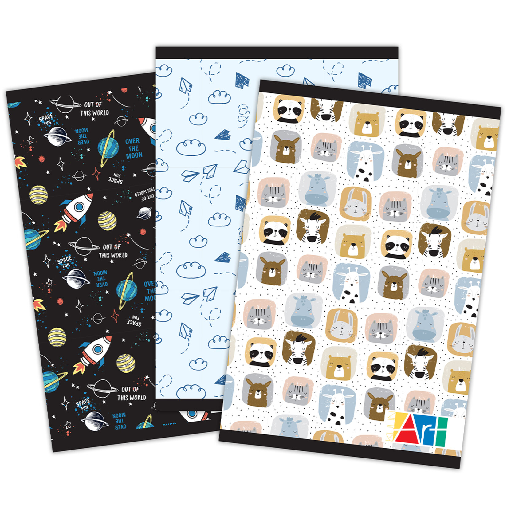 Kulınart Kk Tel Dikişli Desenli Defter A4 60 Yaprak Çizgili