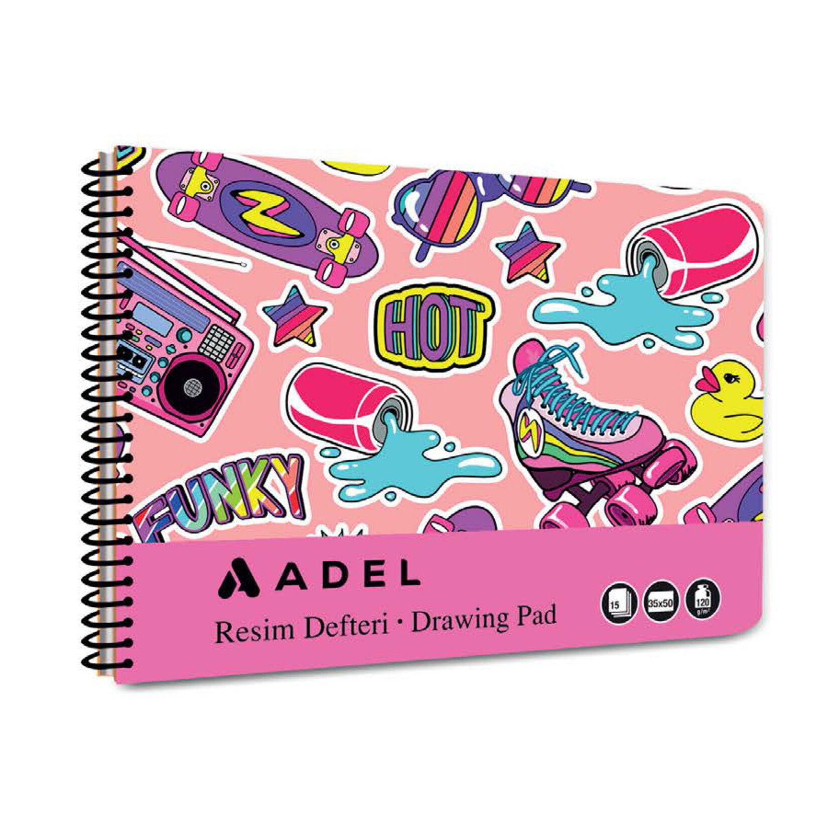 Adel Resim Defteri Fun Karton Kapak 15 Yaprak 25X35 Cm - Görsel 2