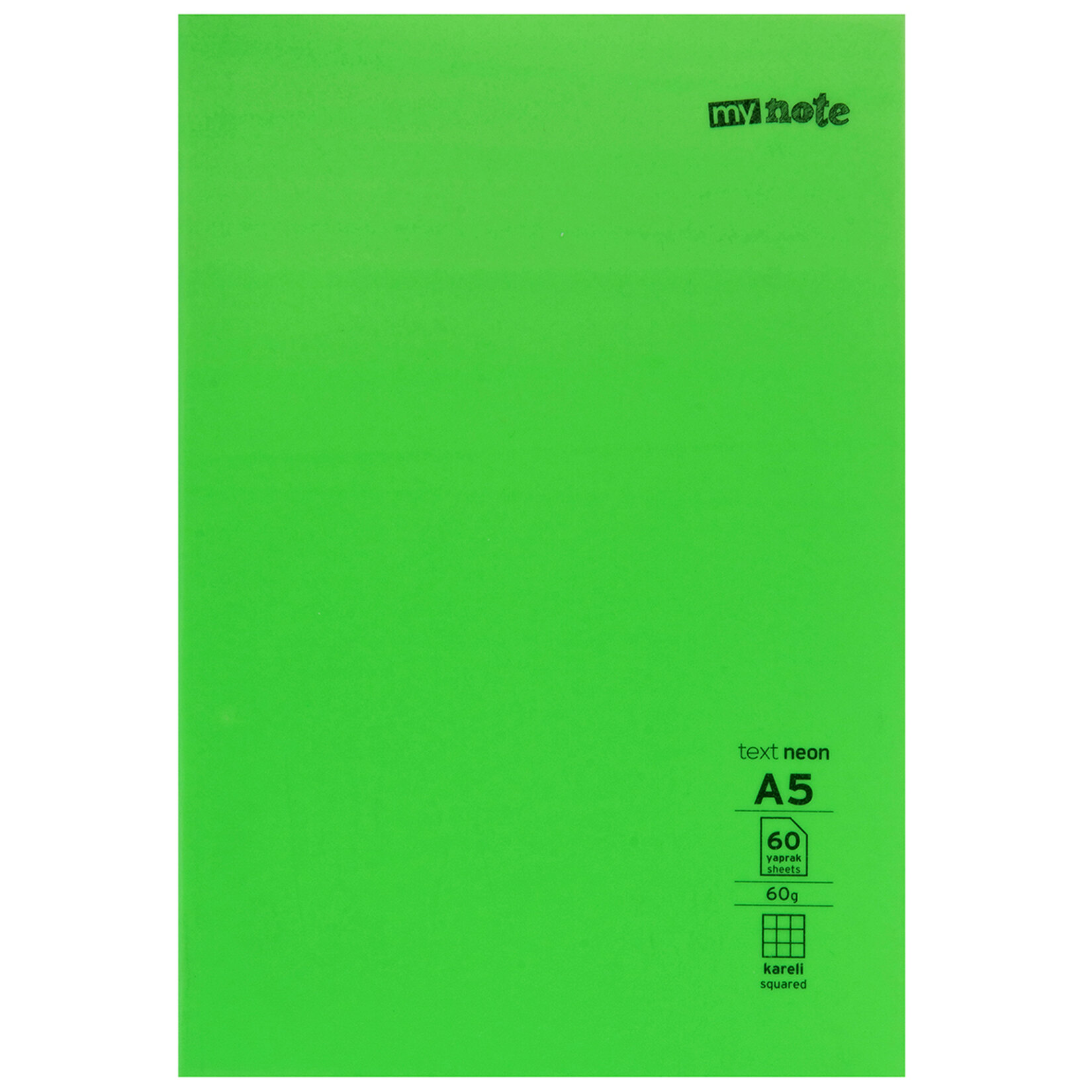 Mynote Text Neo Defter A5 60 Yaprak Kareli