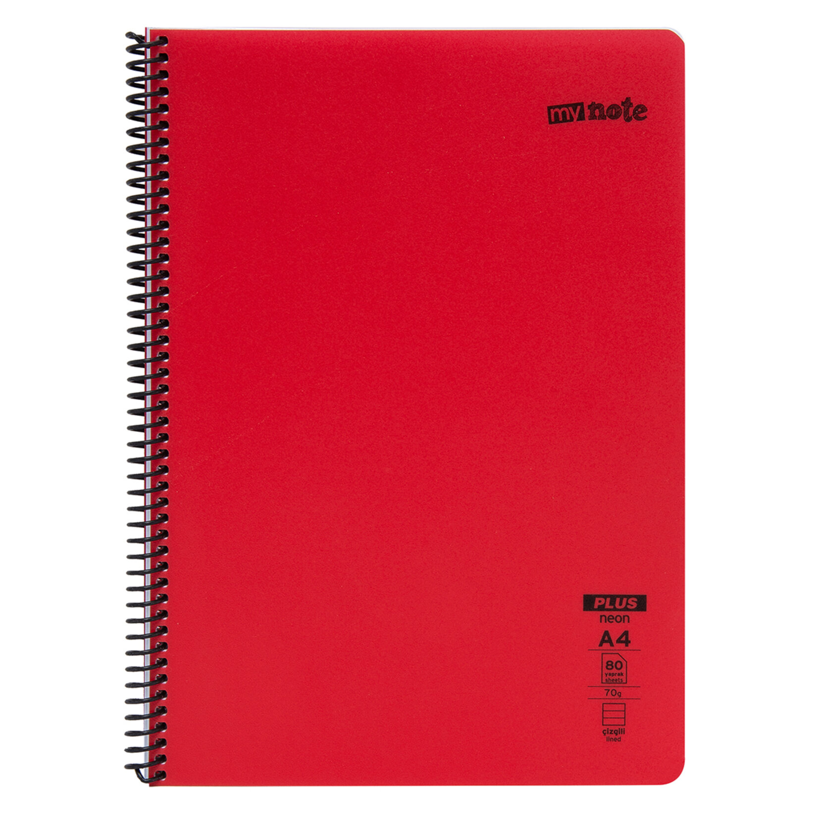 Mynote Plus Neon Defter A4 80 Yaprak Çizgili