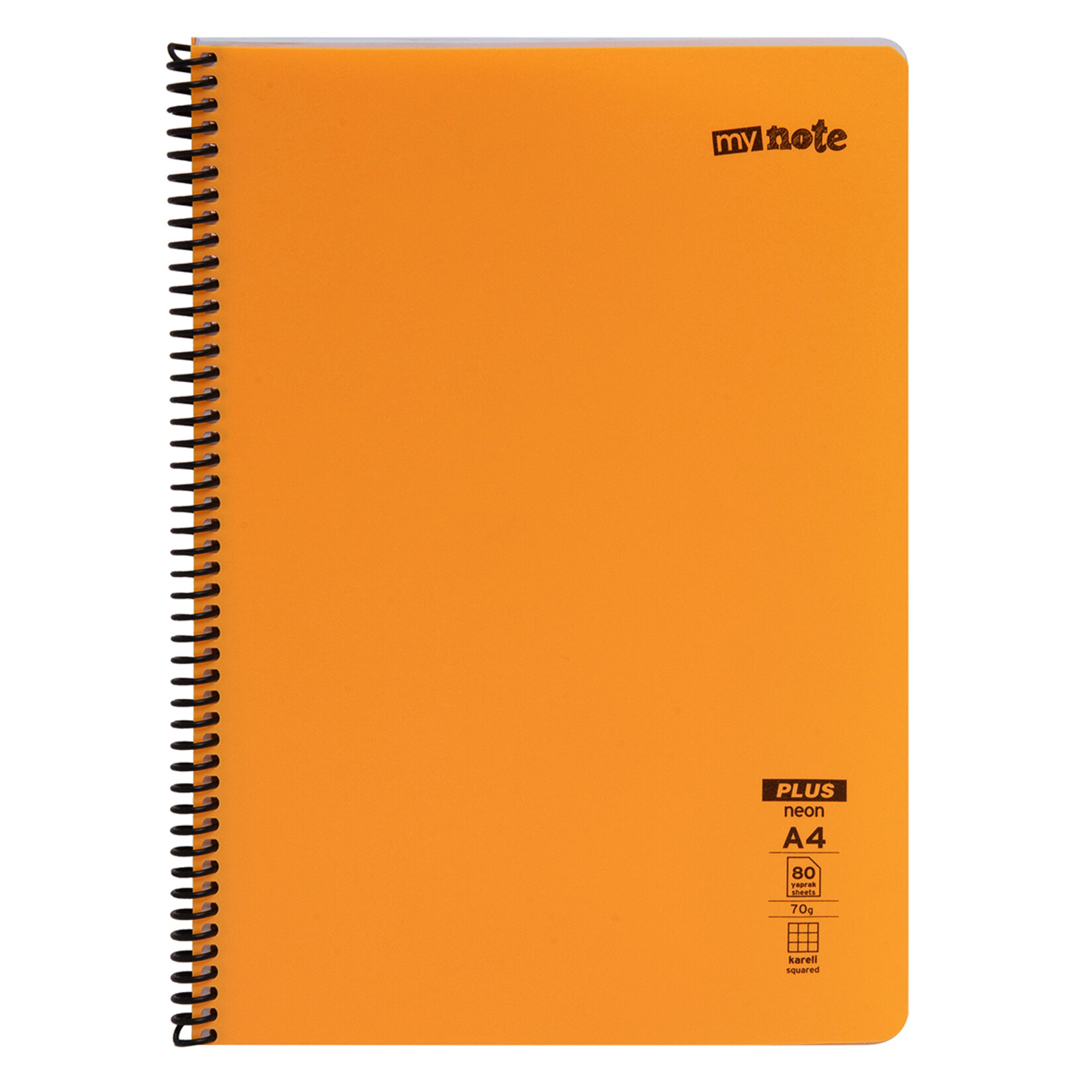 Mynote Plus Neon Defter A4 80 Yaprak Kareli
