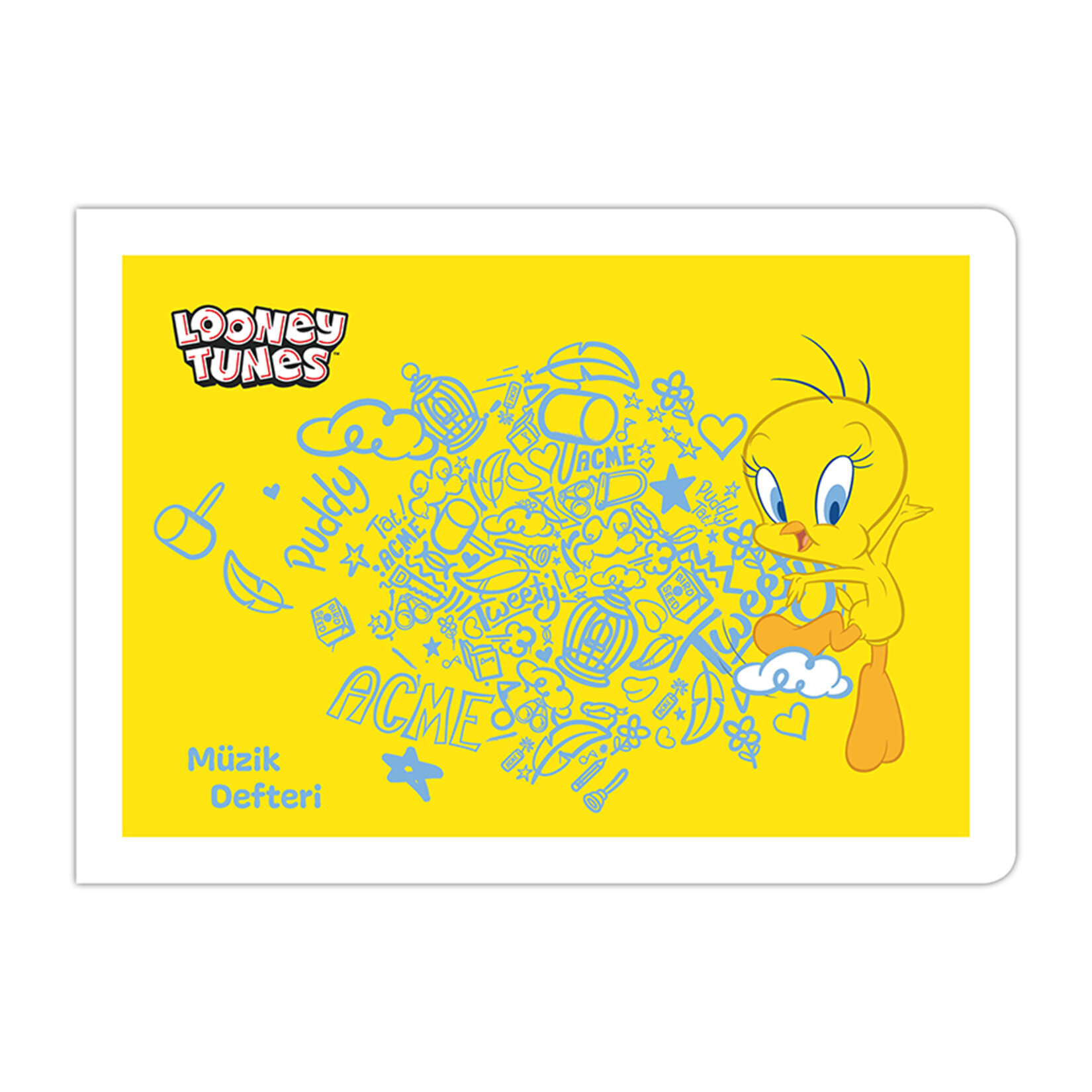 Looney Tunes 30 Yaprak Karton Kapaklı Müzik Defteri - Görsel 1