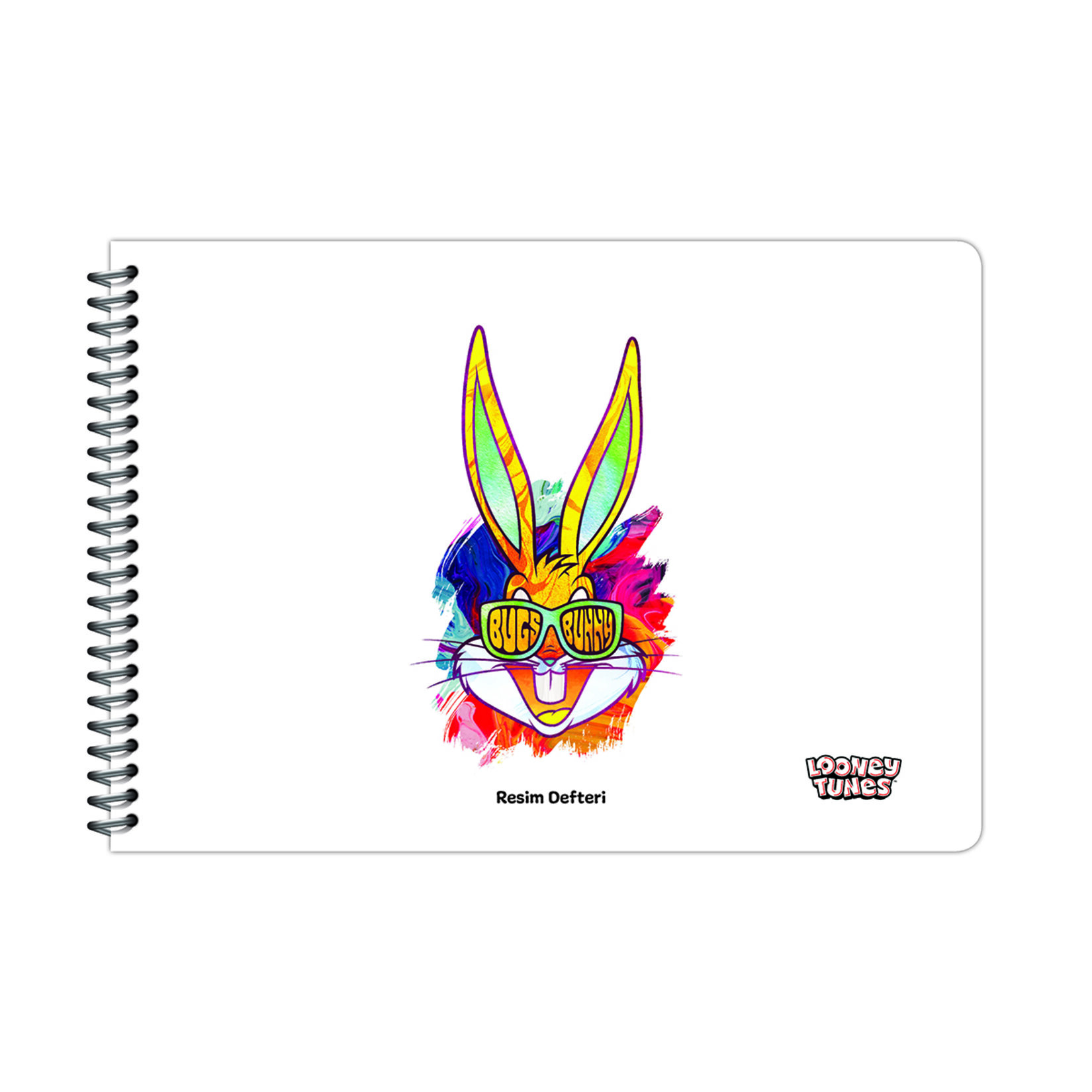 Looney Tunes 35x50 15 Yaprak Karton Kapak Spiralli Resim Defteri - Görsel 1