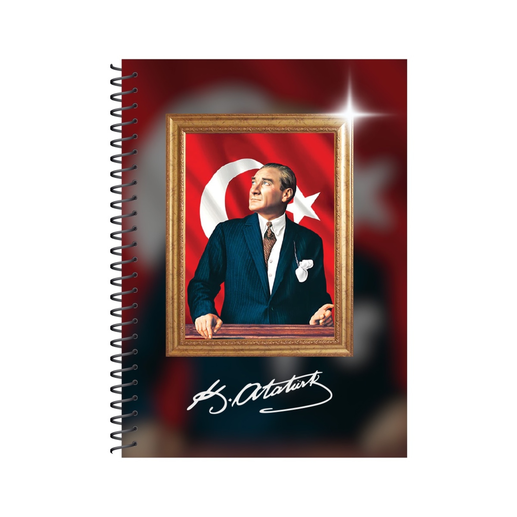 Mynote Atatürk Baskılı A4 100 Yaprak Kareli Defter