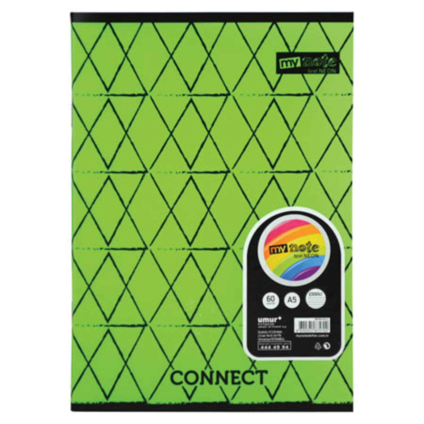 Mynote Text Neon A5 60Yp Cizgili