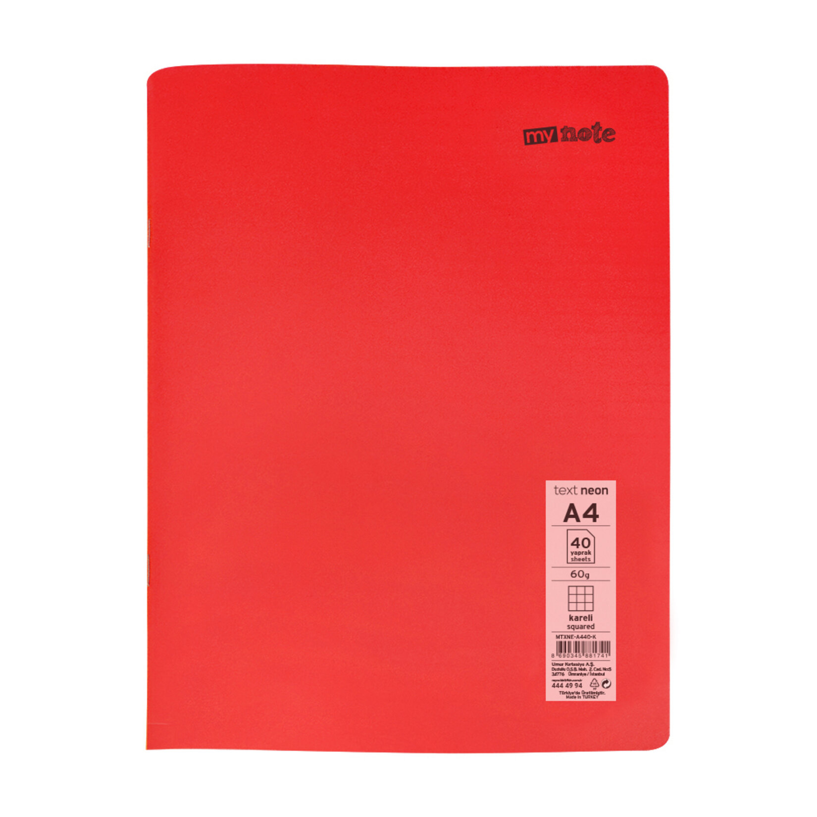 Mynote Kareli Defter Text Neo A4 40 Yaprak - Görsel 1
