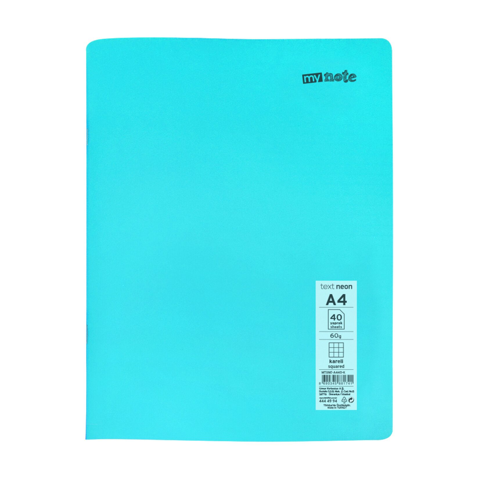 Mynote Kareli Defter Text Neo A4 40 Yaprak - Görsel 3