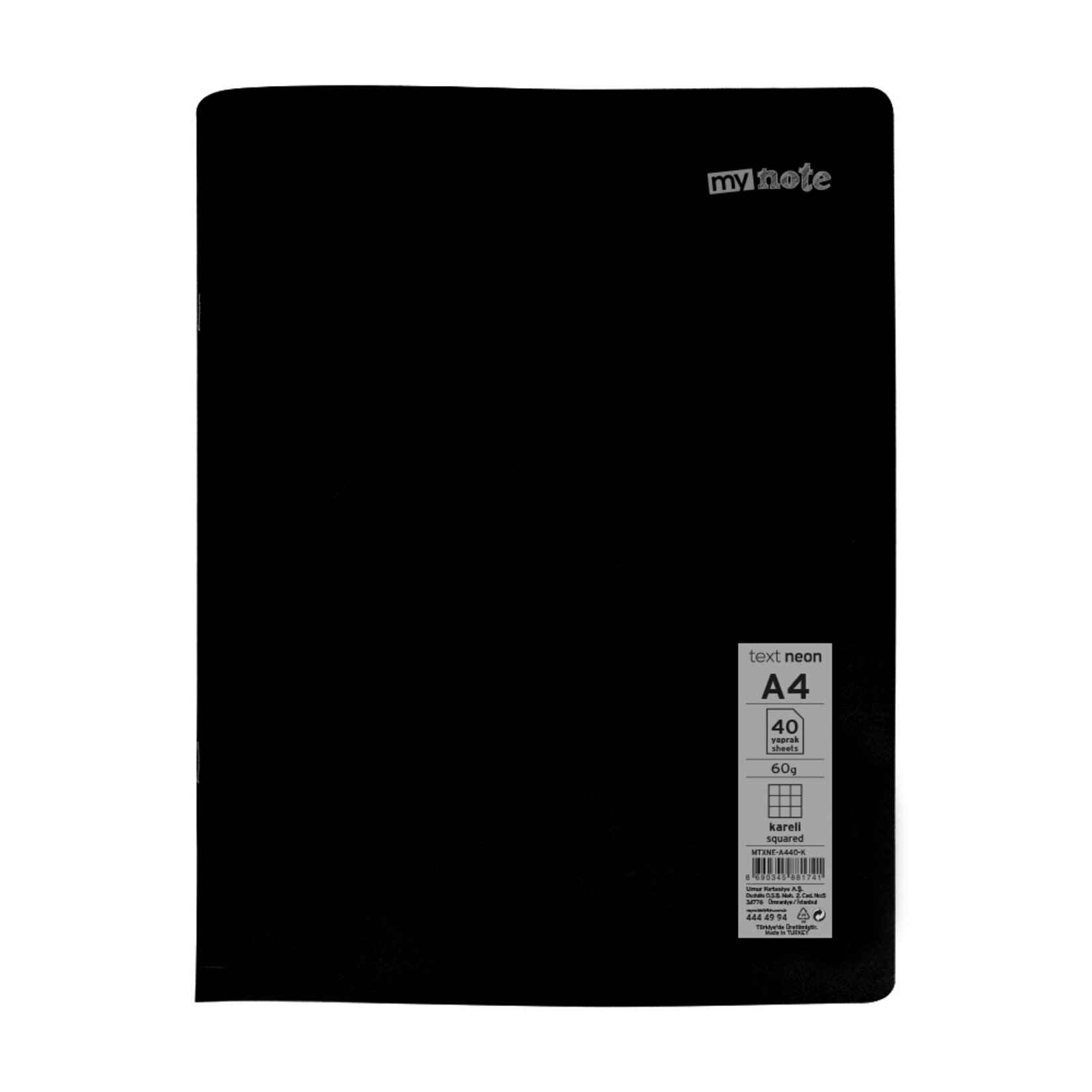 Mynote Kareli Defter Text Neo A4 40 Yaprak - Görsel 4