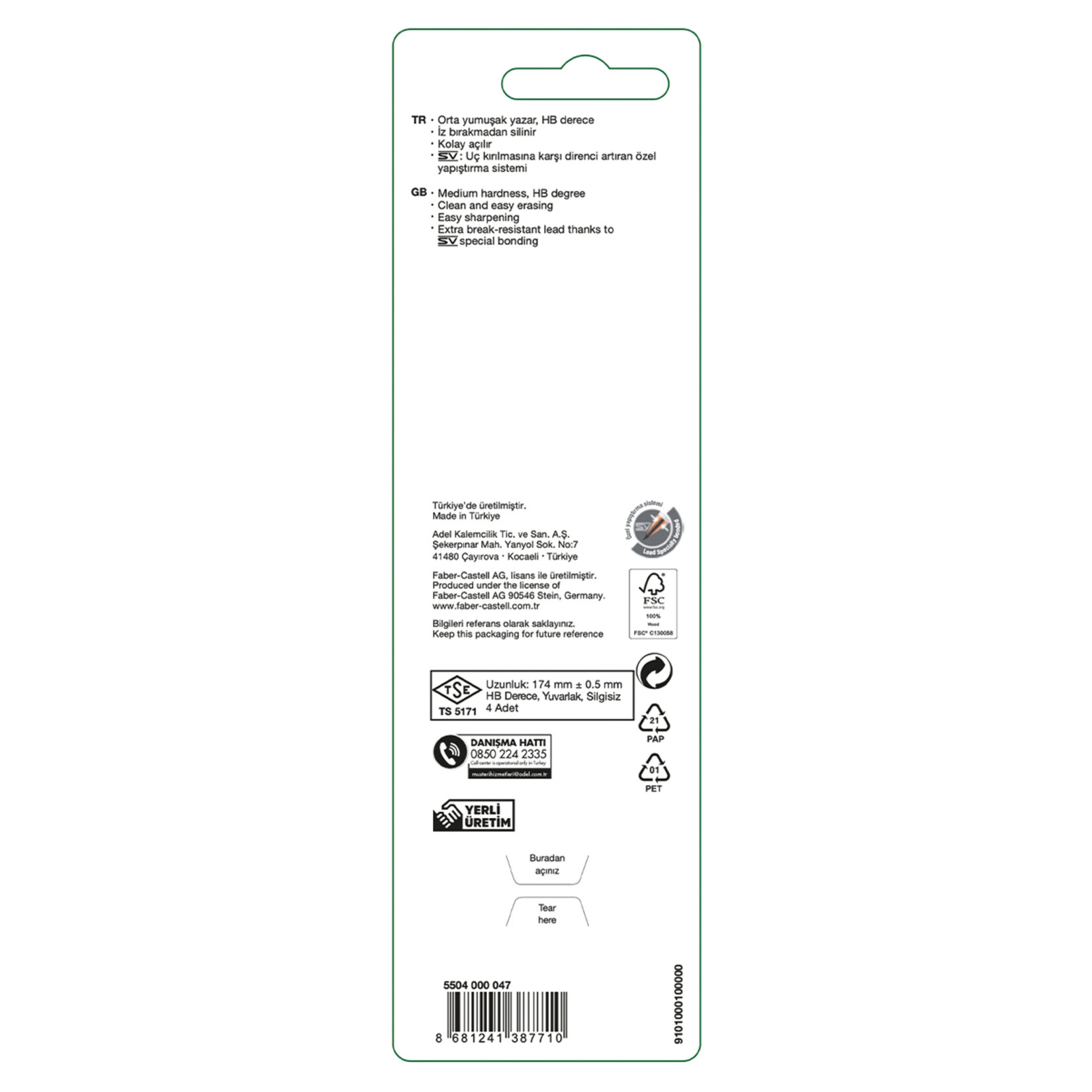 Faber Castell Şövalye Kurşun Kalem 4'lü - Görsel 2