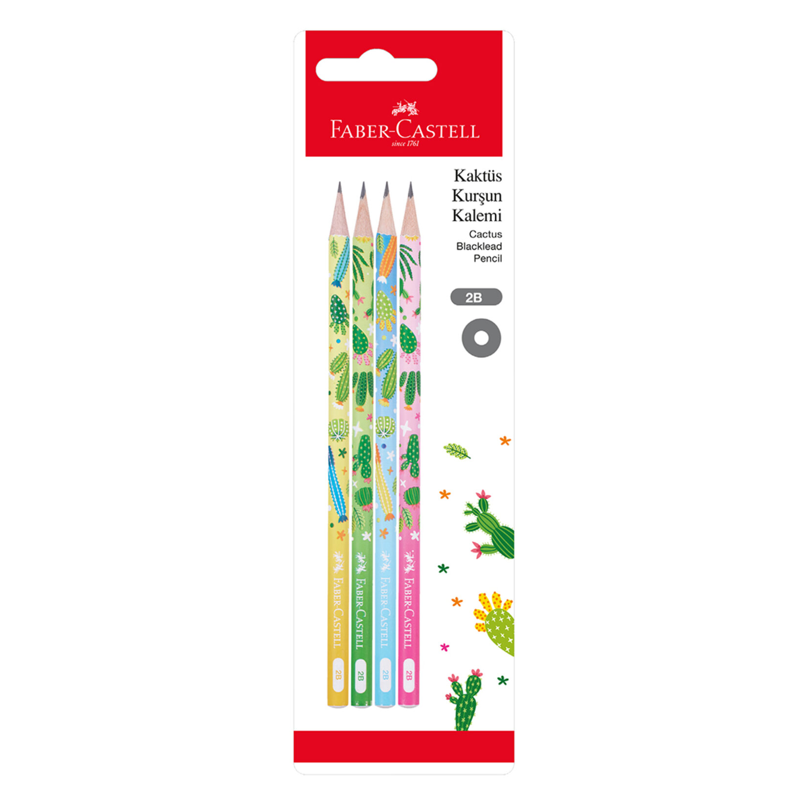 Faber Castell Blister Kaktüs Kurşun Kalem 2B 4'lü
