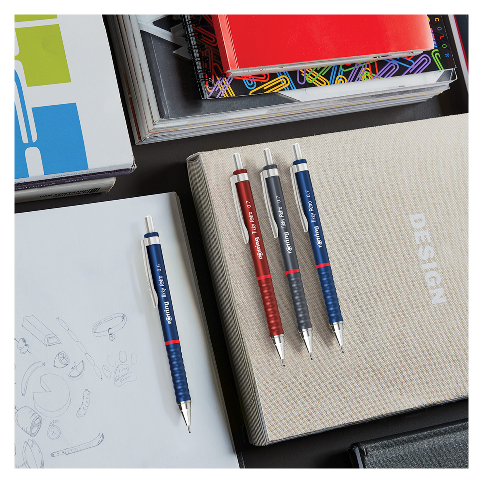 Rotring Tikky Retro Versatil Kalem Gri+ 0.5 Uç - Görsel 5