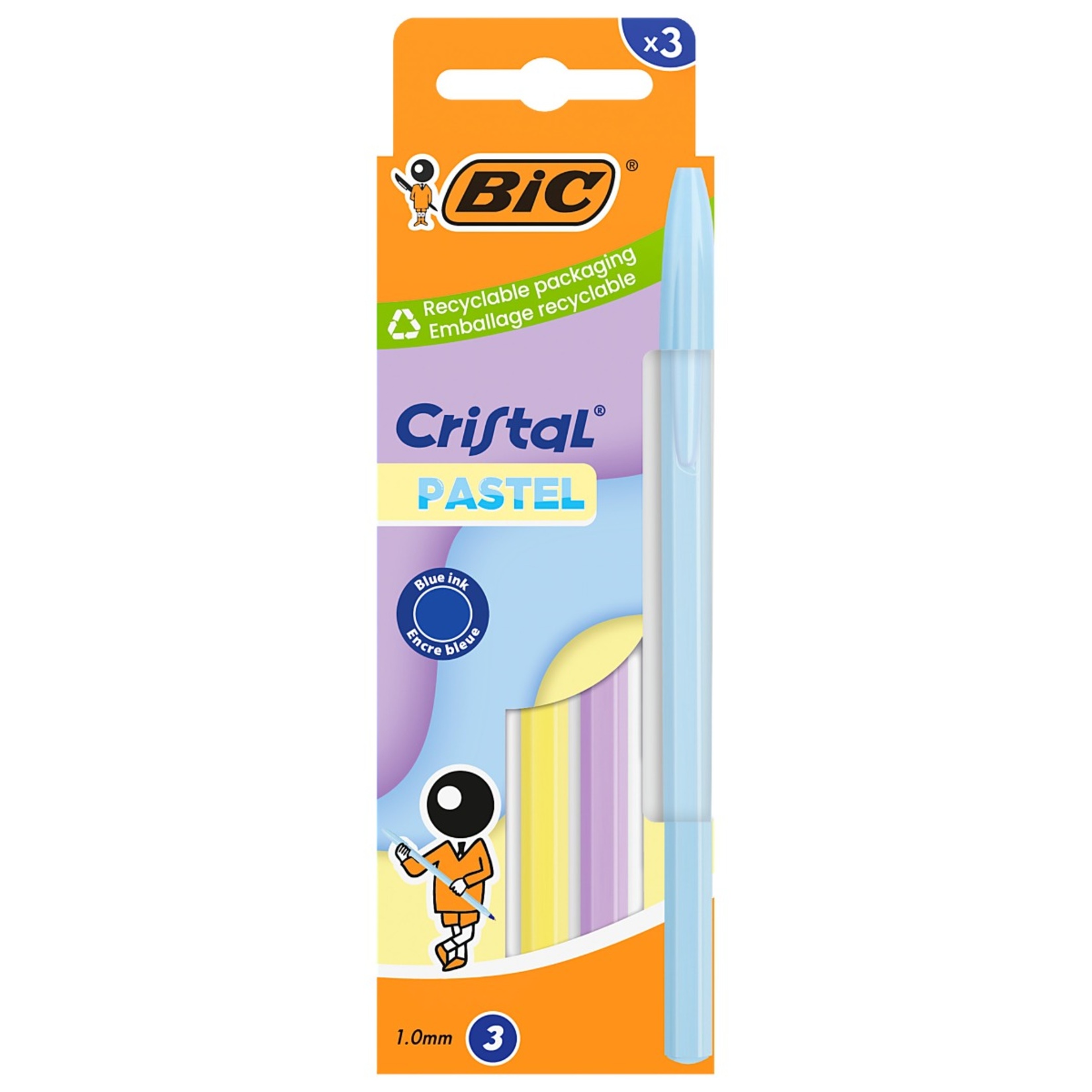 Bic Cristal Pastel Tükenmez Kalem 3'lü