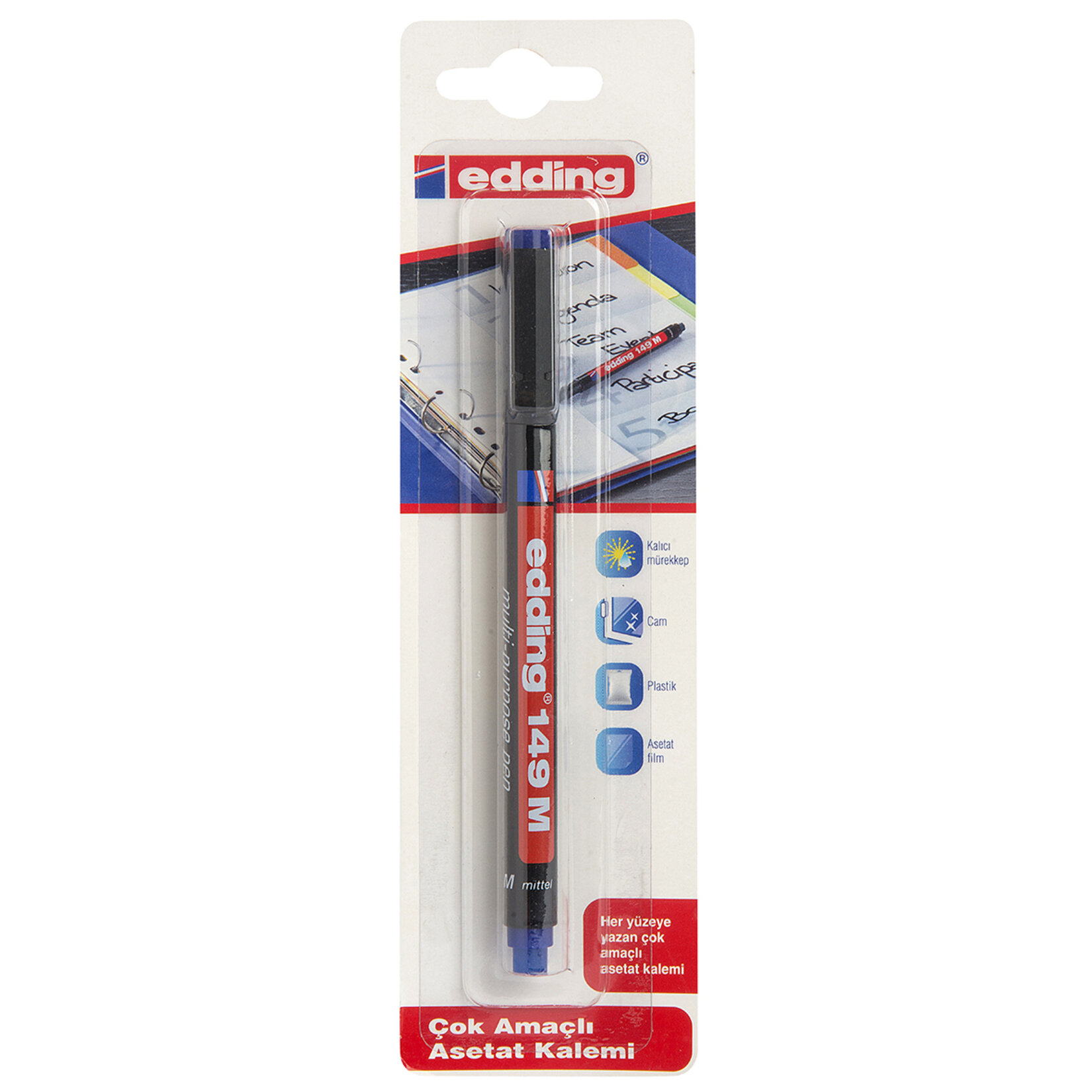 Edding Çok Amaçlı Kalem -149 Tekli Mavi