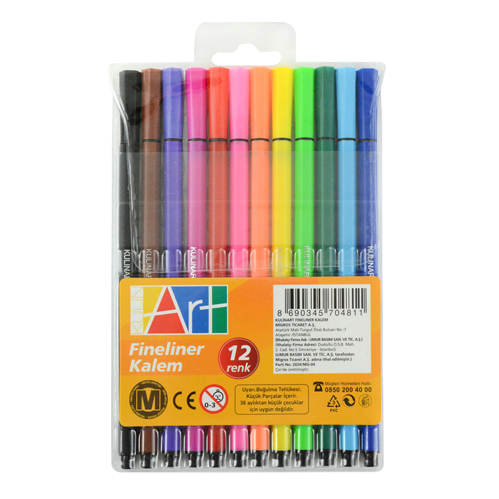 Kulinart Fineliner 12'li