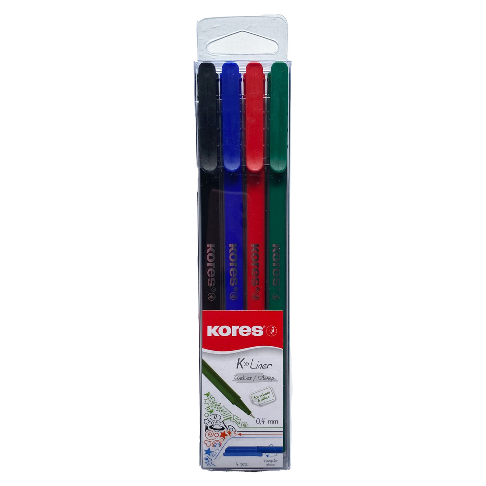 Kores K-liner Fineliner İnce Uçlu Kalem 4'lü